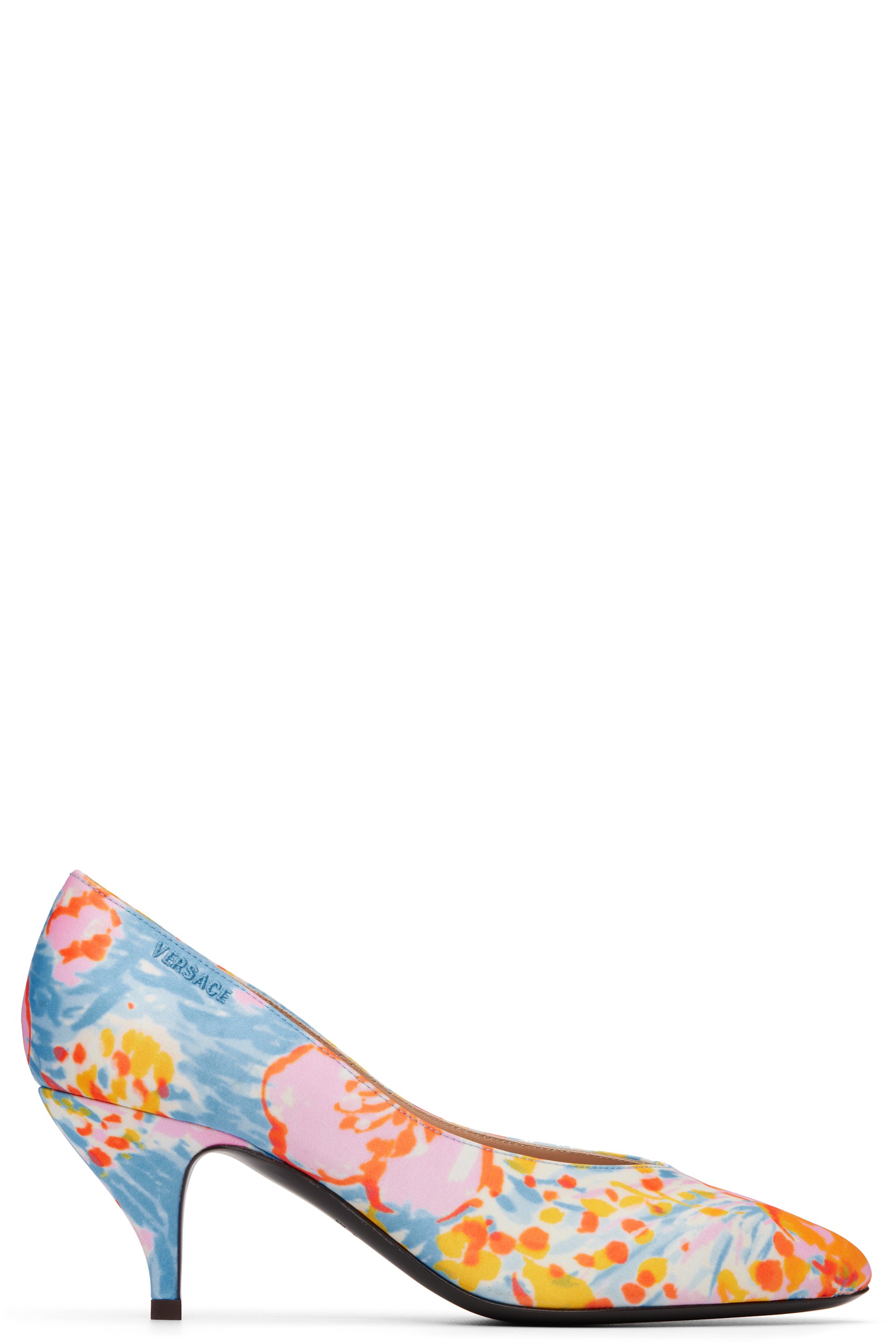 Versace - Multicolor Tina Printed Duchesse 65 Heels