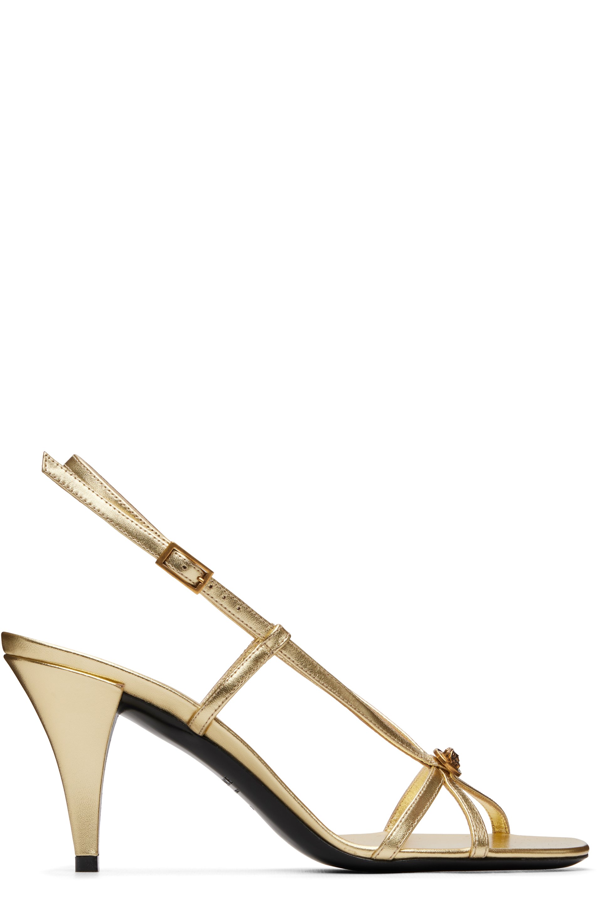 Versace - Gold Valentina Metallic Heeled Sandals