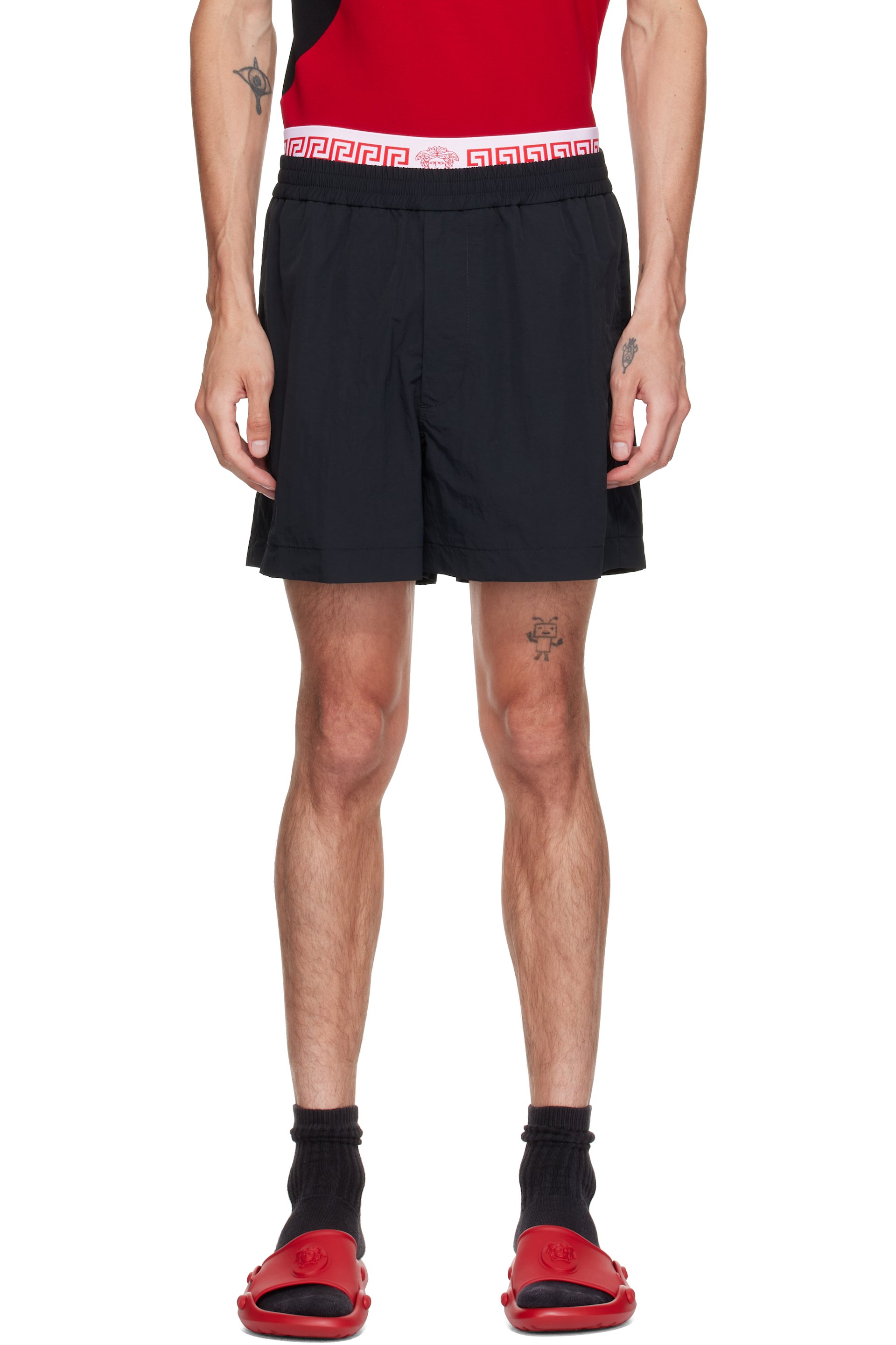 Versace - Black Soft Wrinkled Shorts