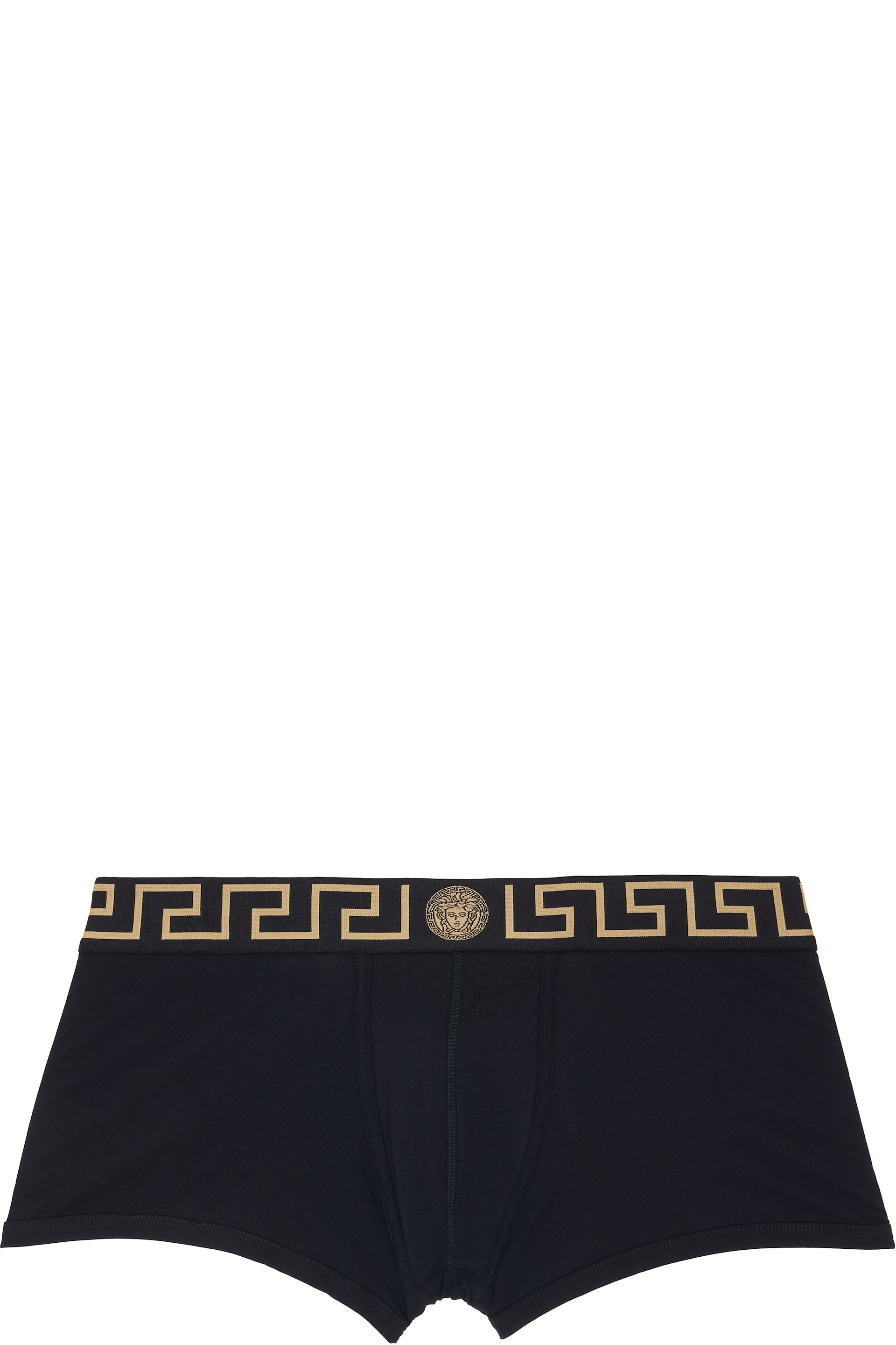 Versace - Ensemble de deux boxers noirs en jersey de coton
