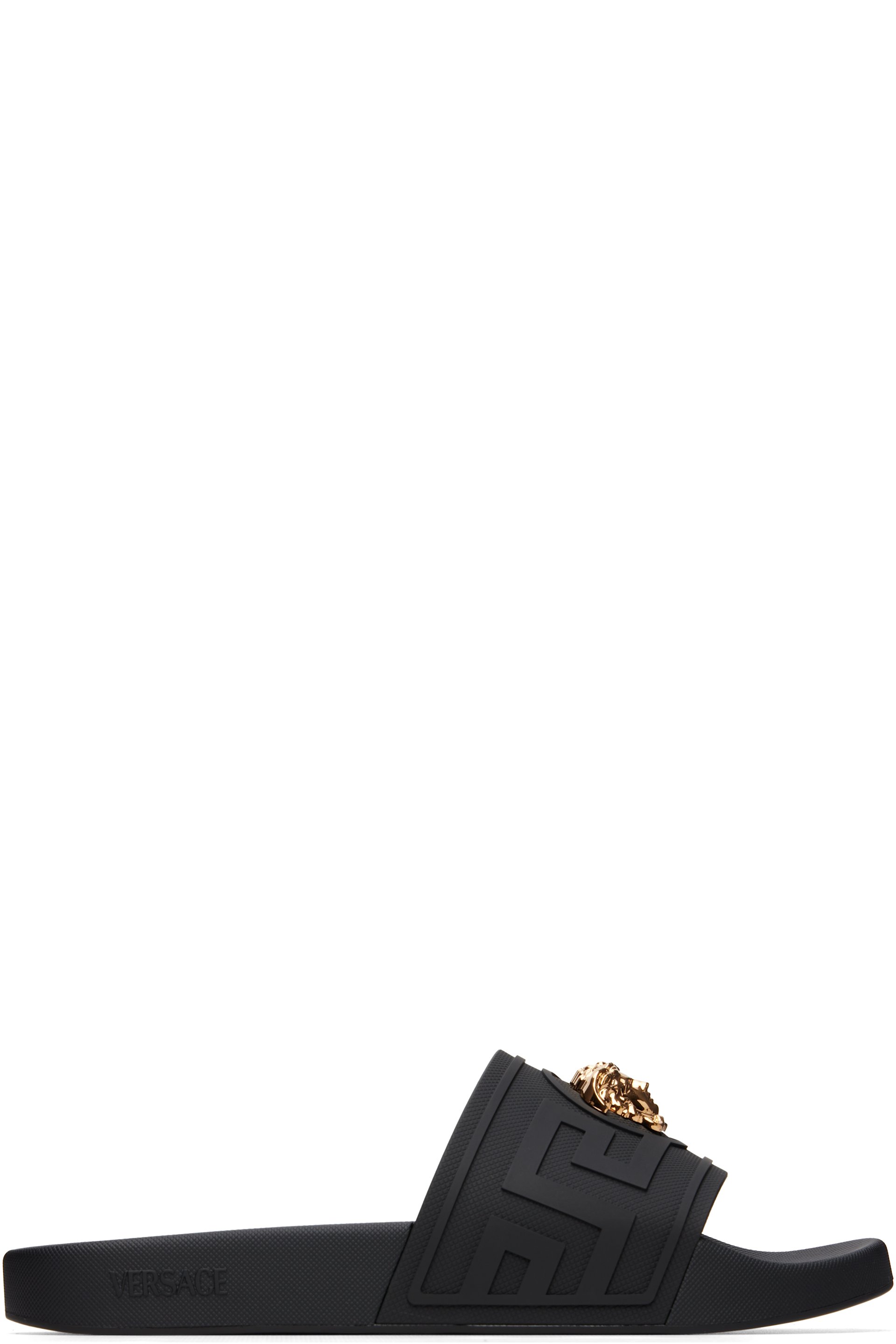 Versace - Black 'La Medusa' Slides