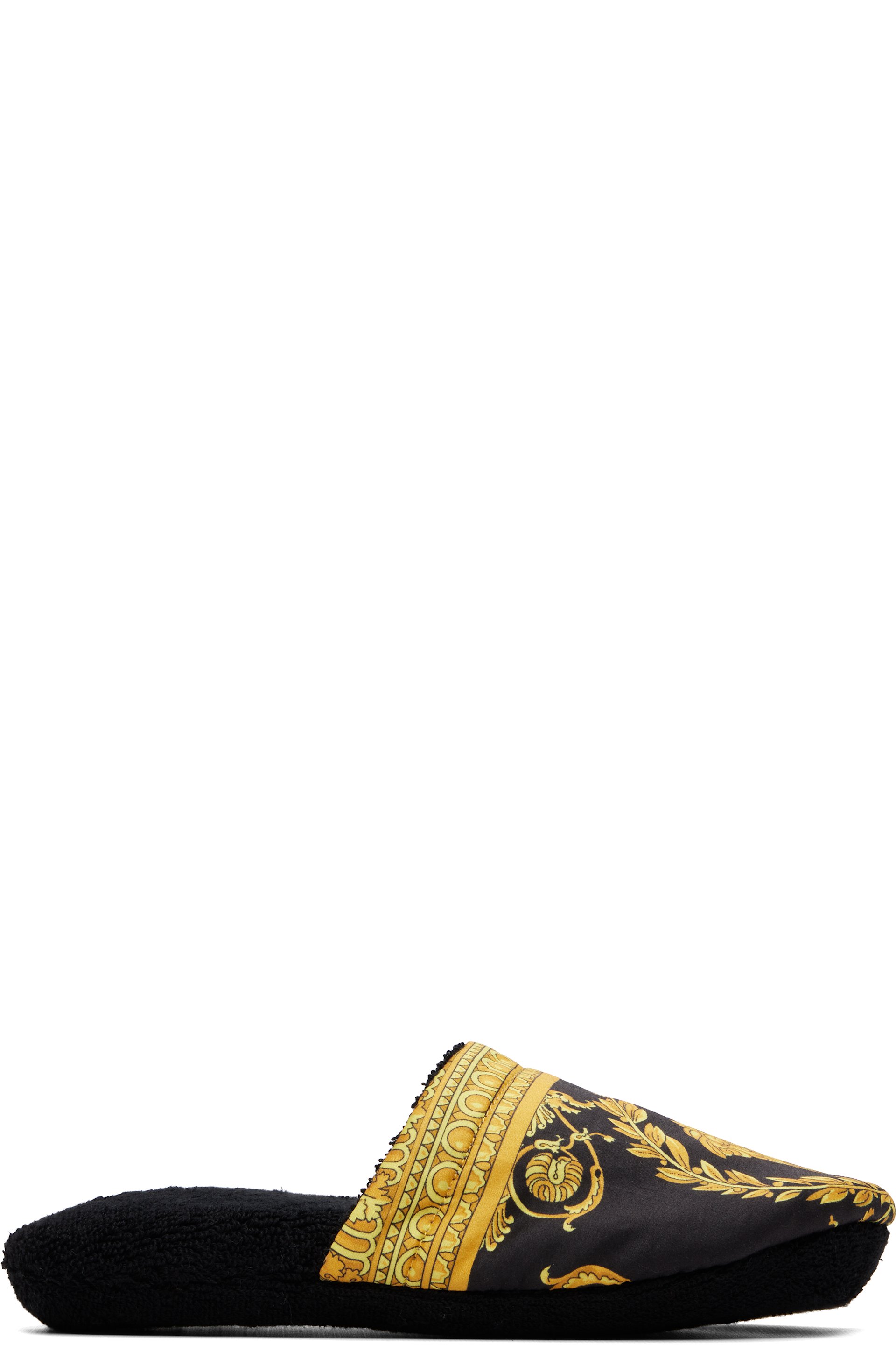 Versace - Black 'I Heart Baroque' Slippers