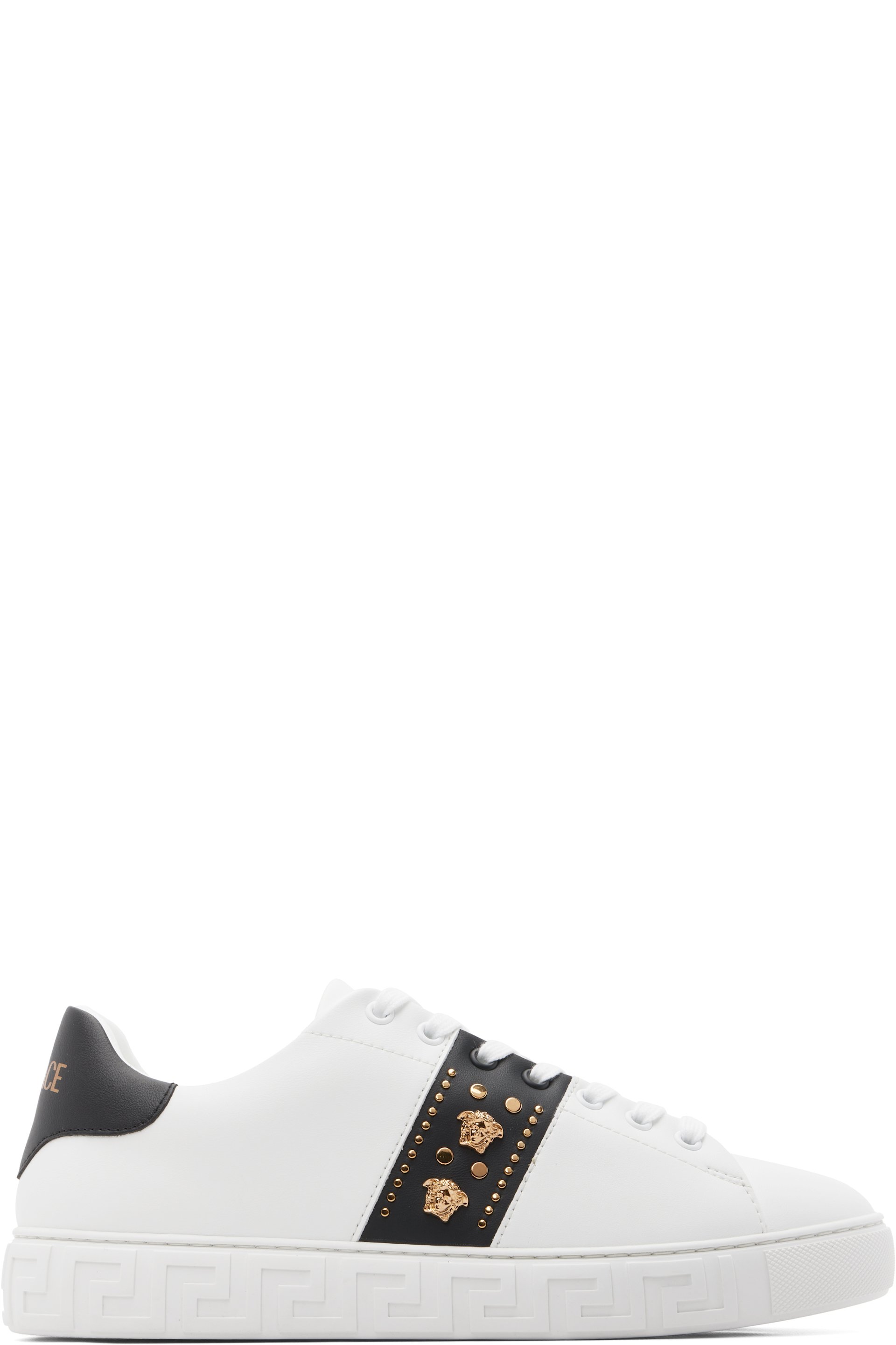 Versace - White Greca Embellished Nylon Sneakers