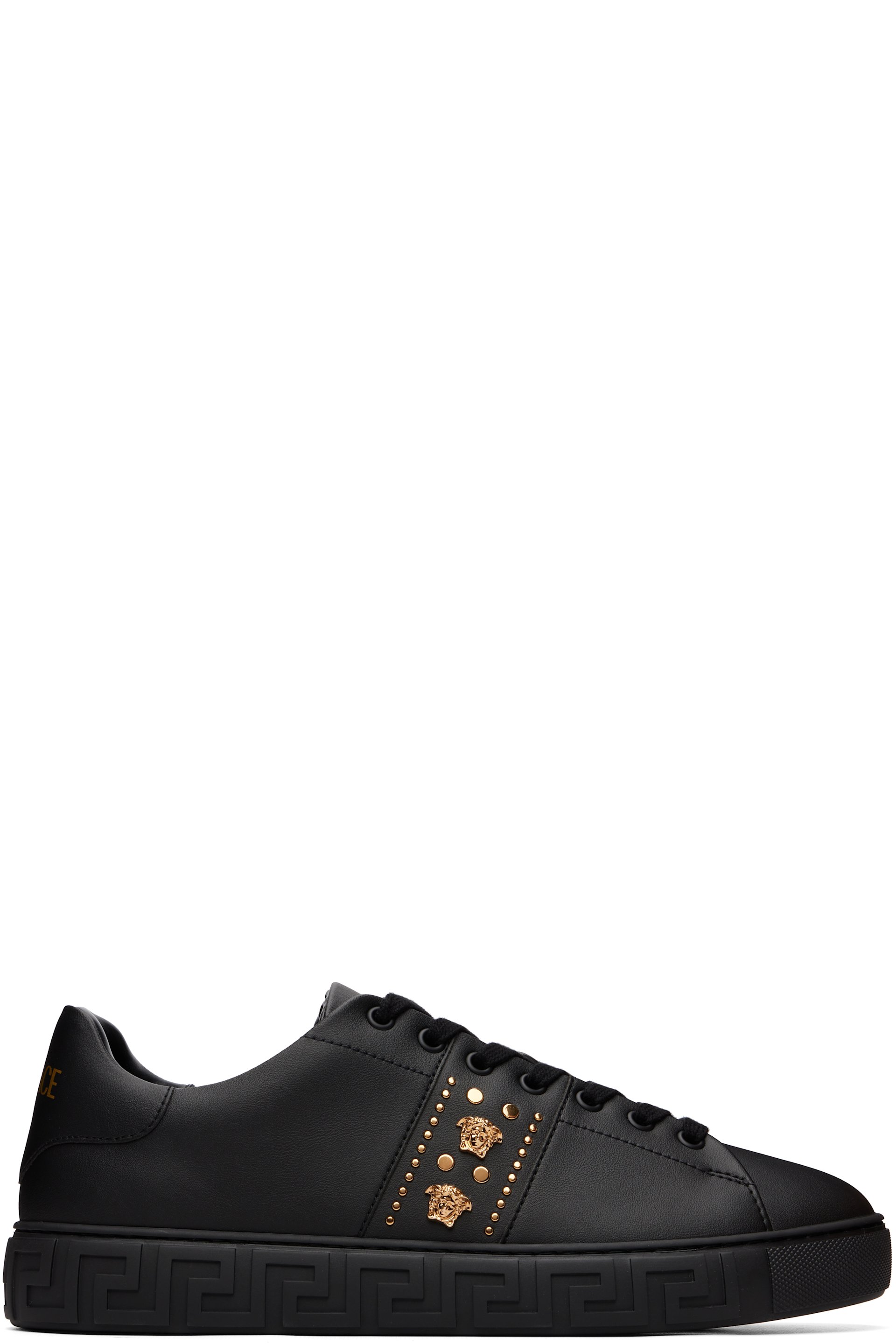 Versace - Black Greca Embellished Nylon Sneakers