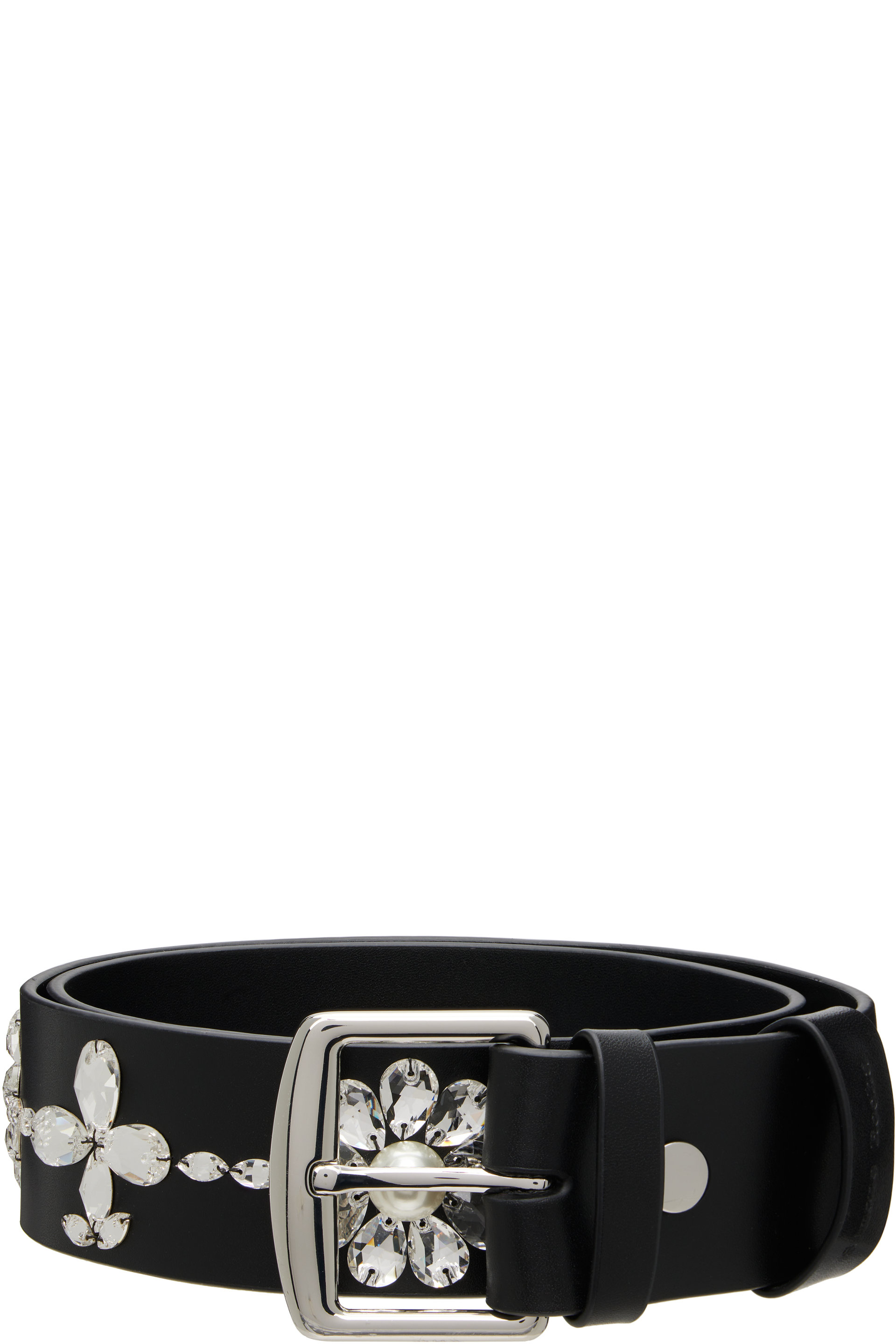 Simone Rocha - Black Embellished Leather Belt