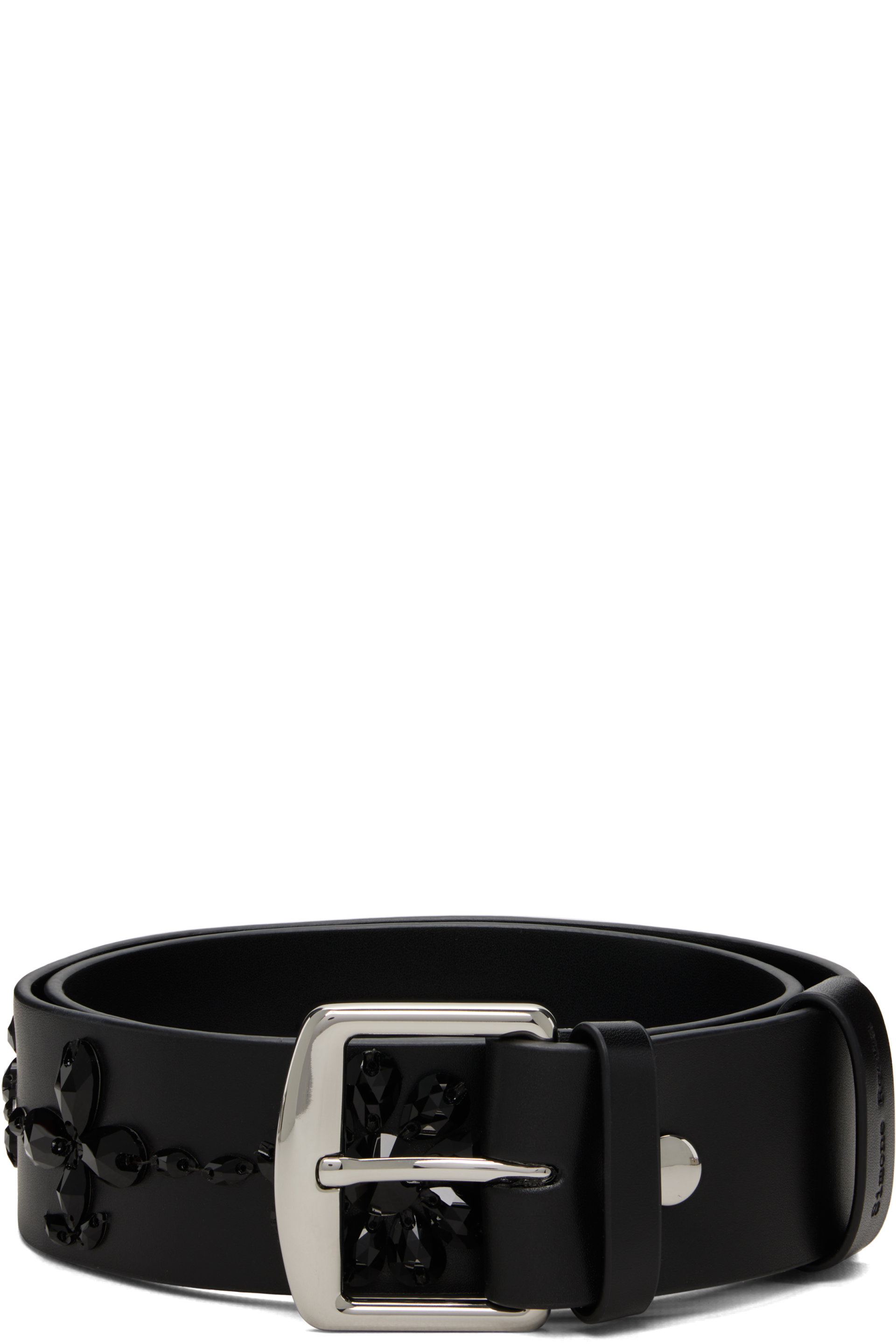 Simone Rocha - Black Embellished Leather Belt