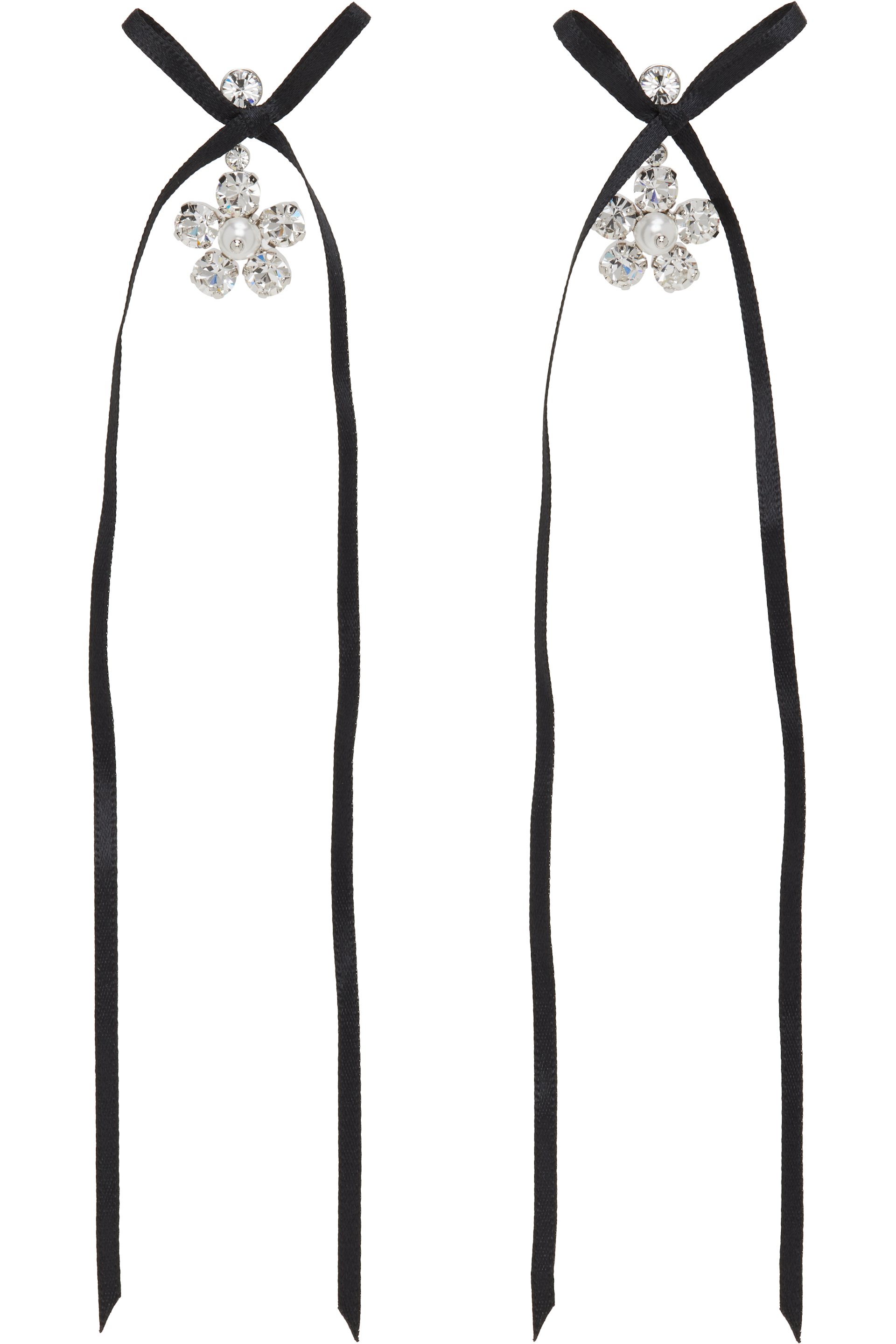 Simone Rocha - Mini Daisy Drop Bow Earrings