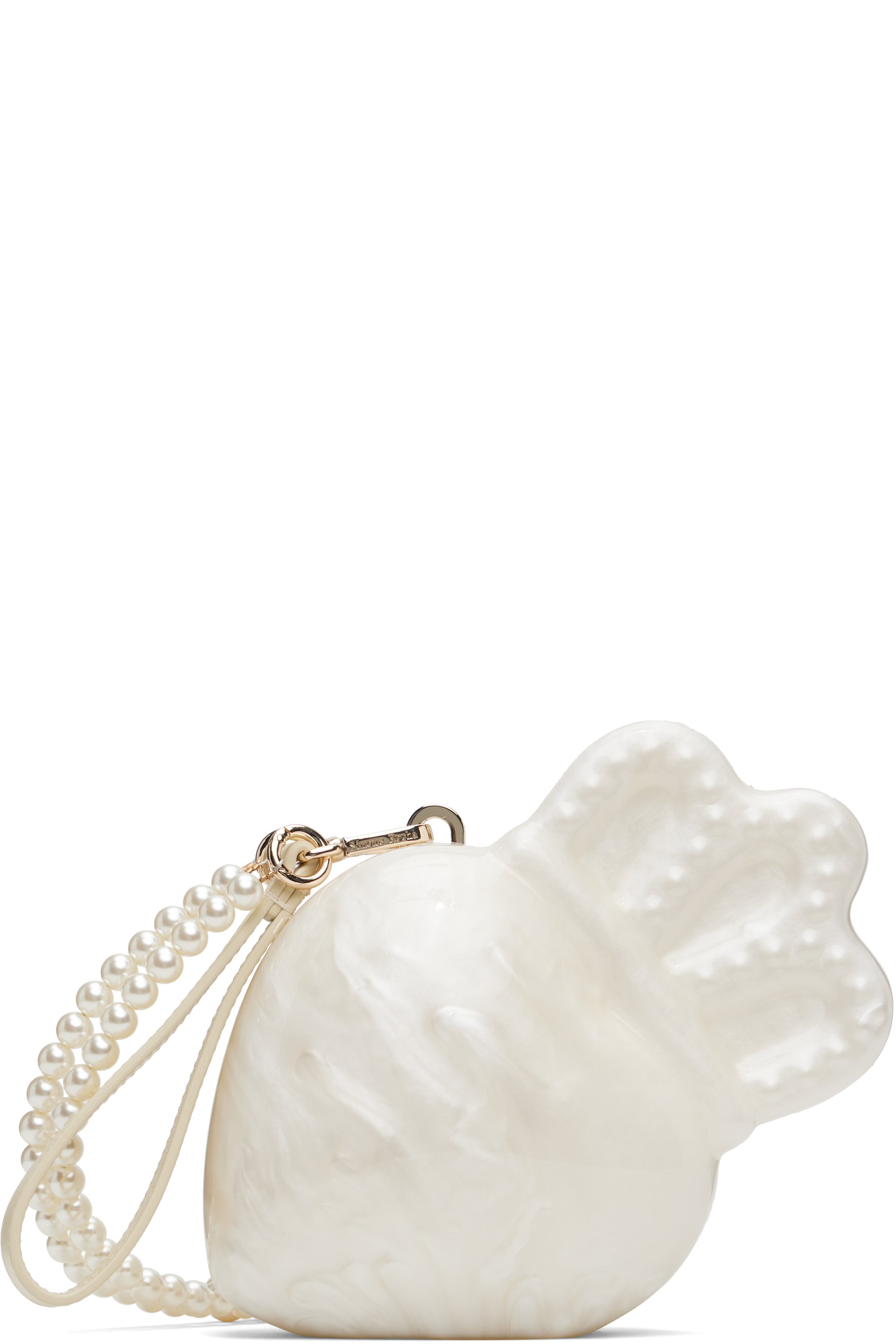 Simone Rocha - White Pearl Crossbody Claddagh Bag