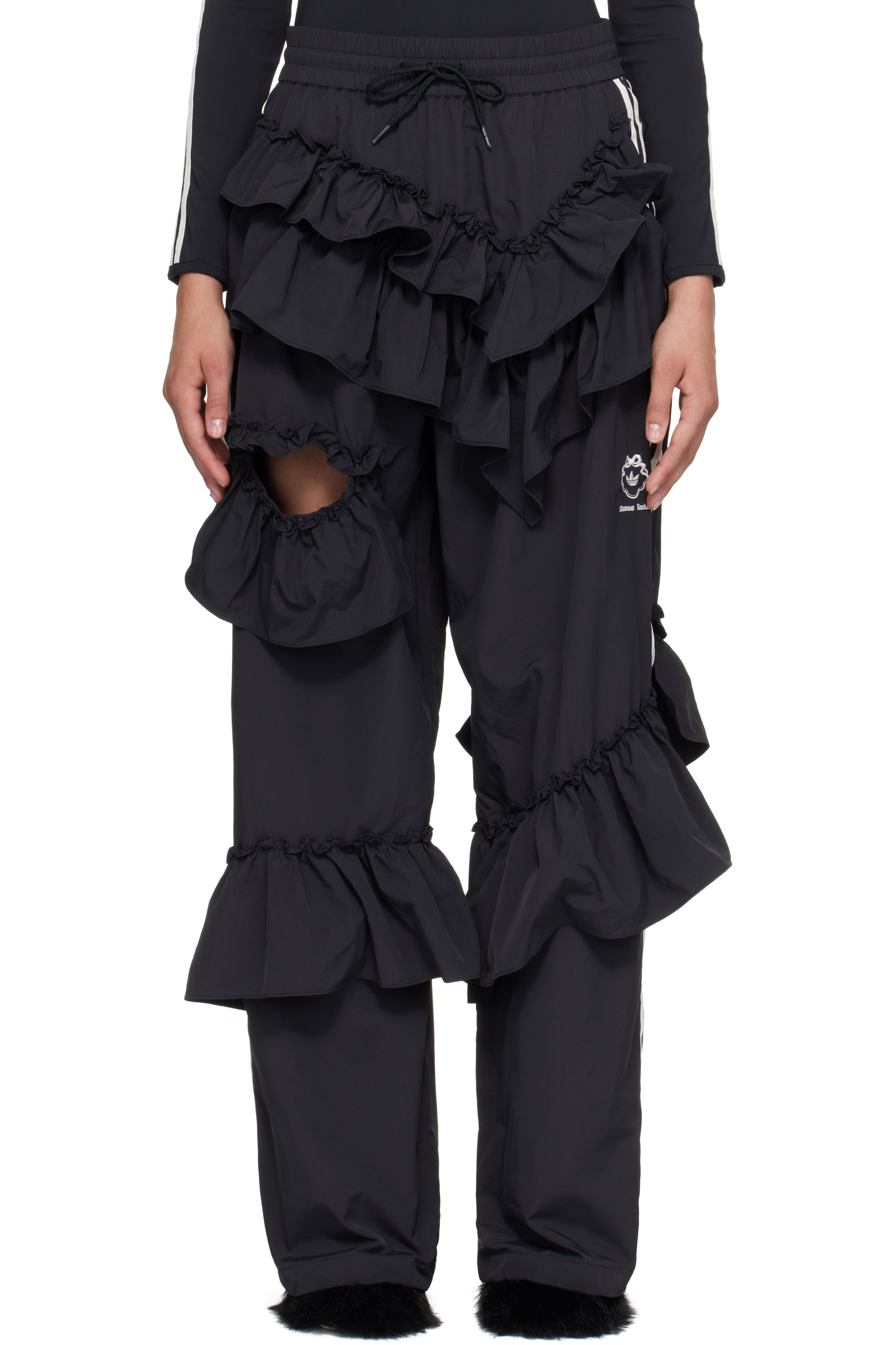 Simone Rocha - Black adidas Originals Edition Frill Track Pants