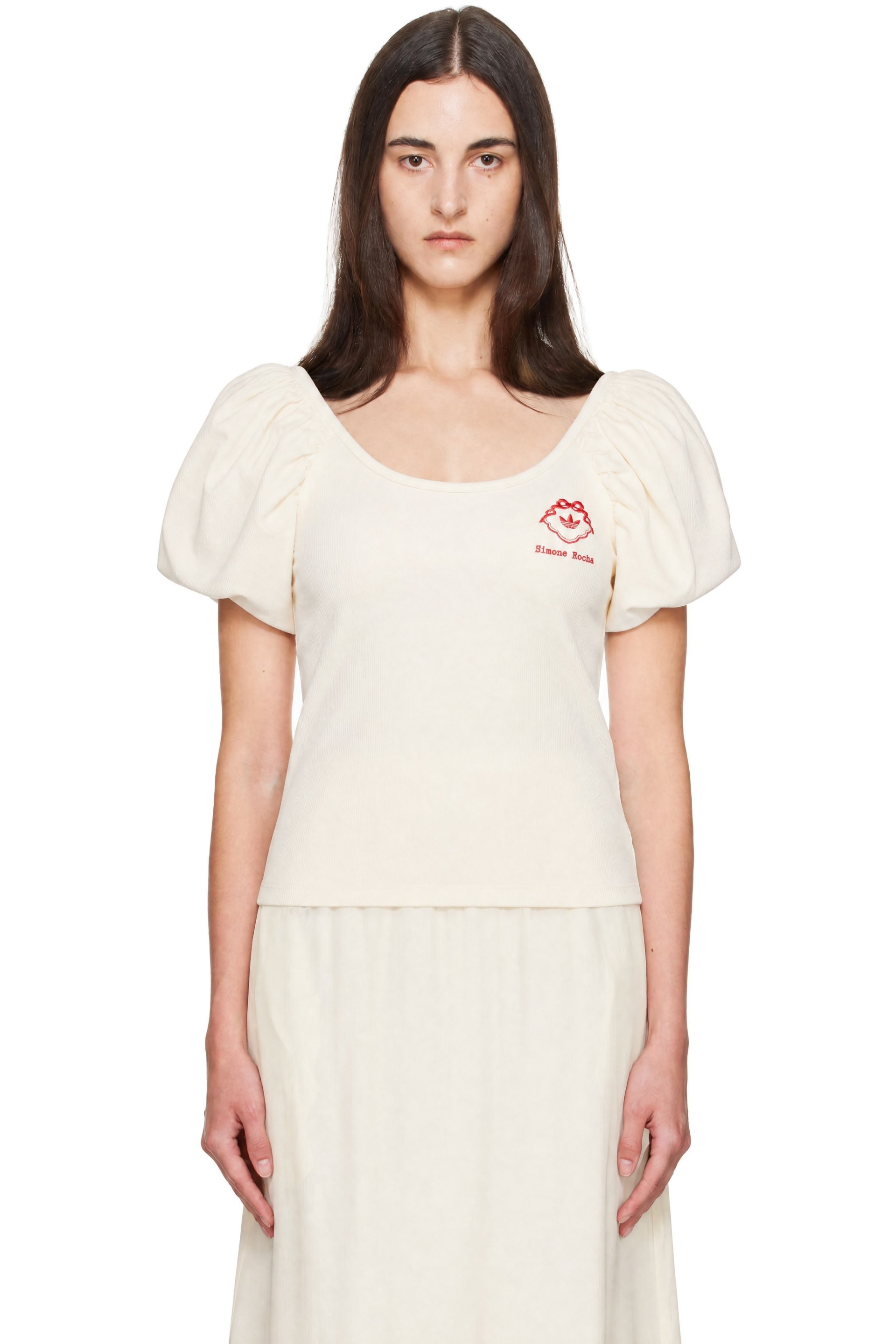 Simone Rocha - Off-White adidas Originals Edition Puff Sleeve T-shirt