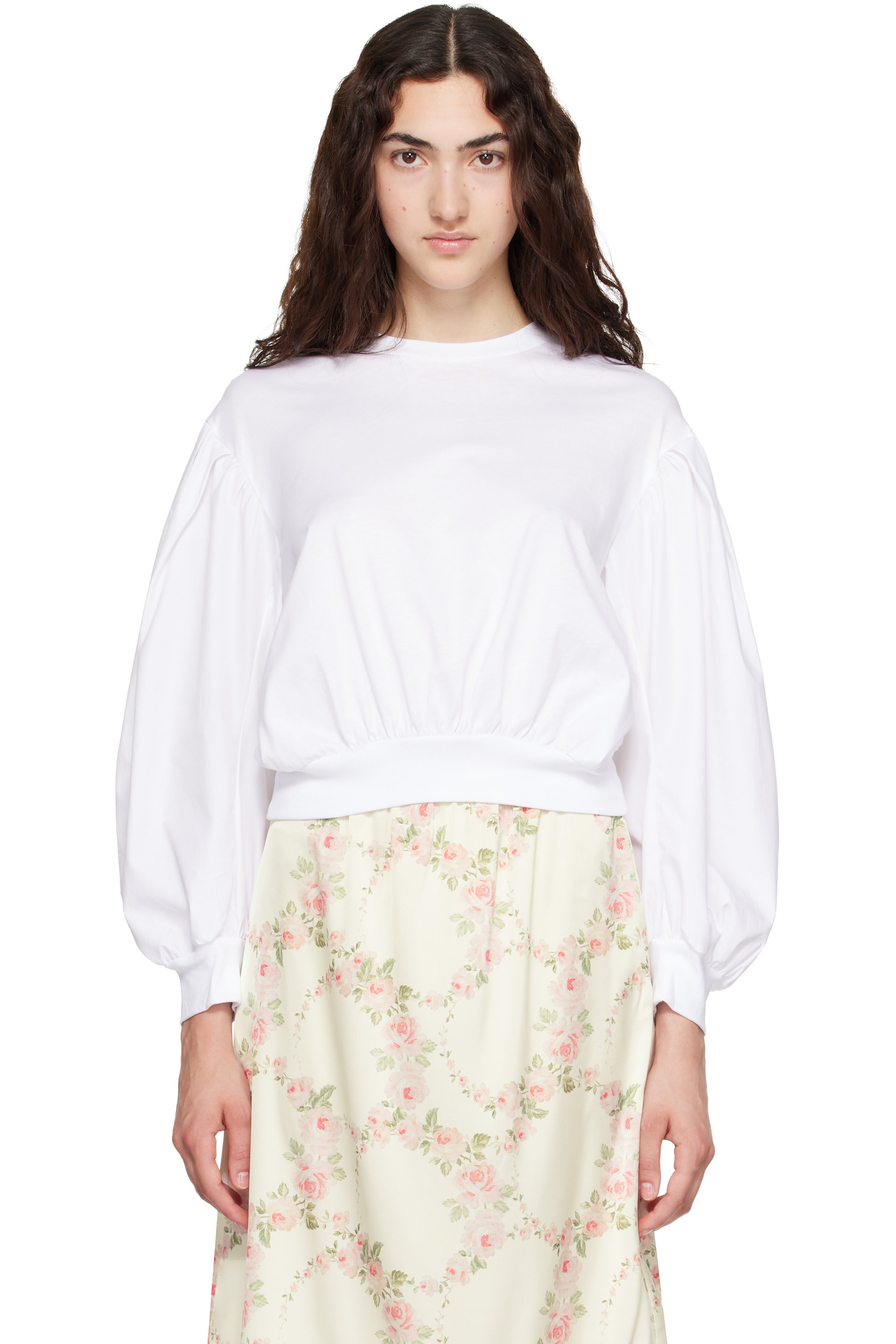 Simone Rocha - White Puff Sleeve Balloon Top