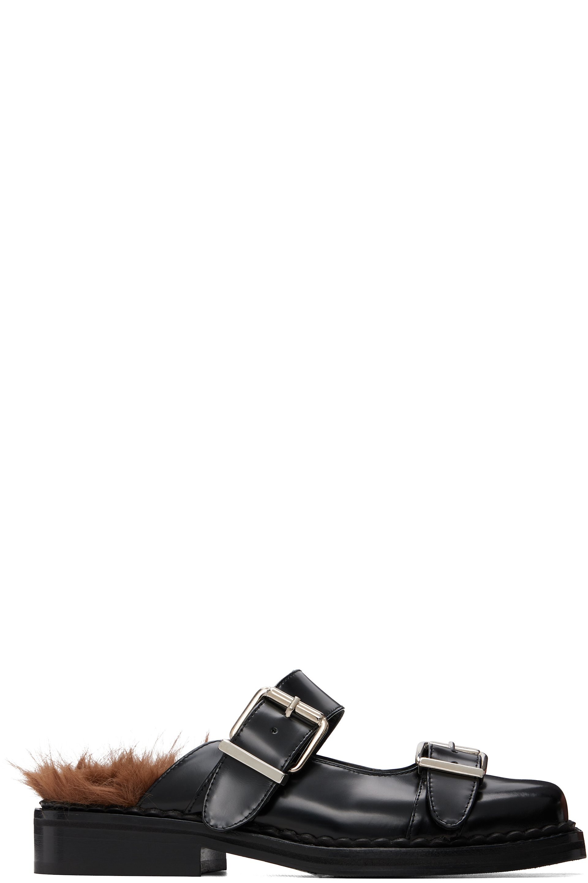 Simone Rocha - Black Mary Jane Mule Loafers