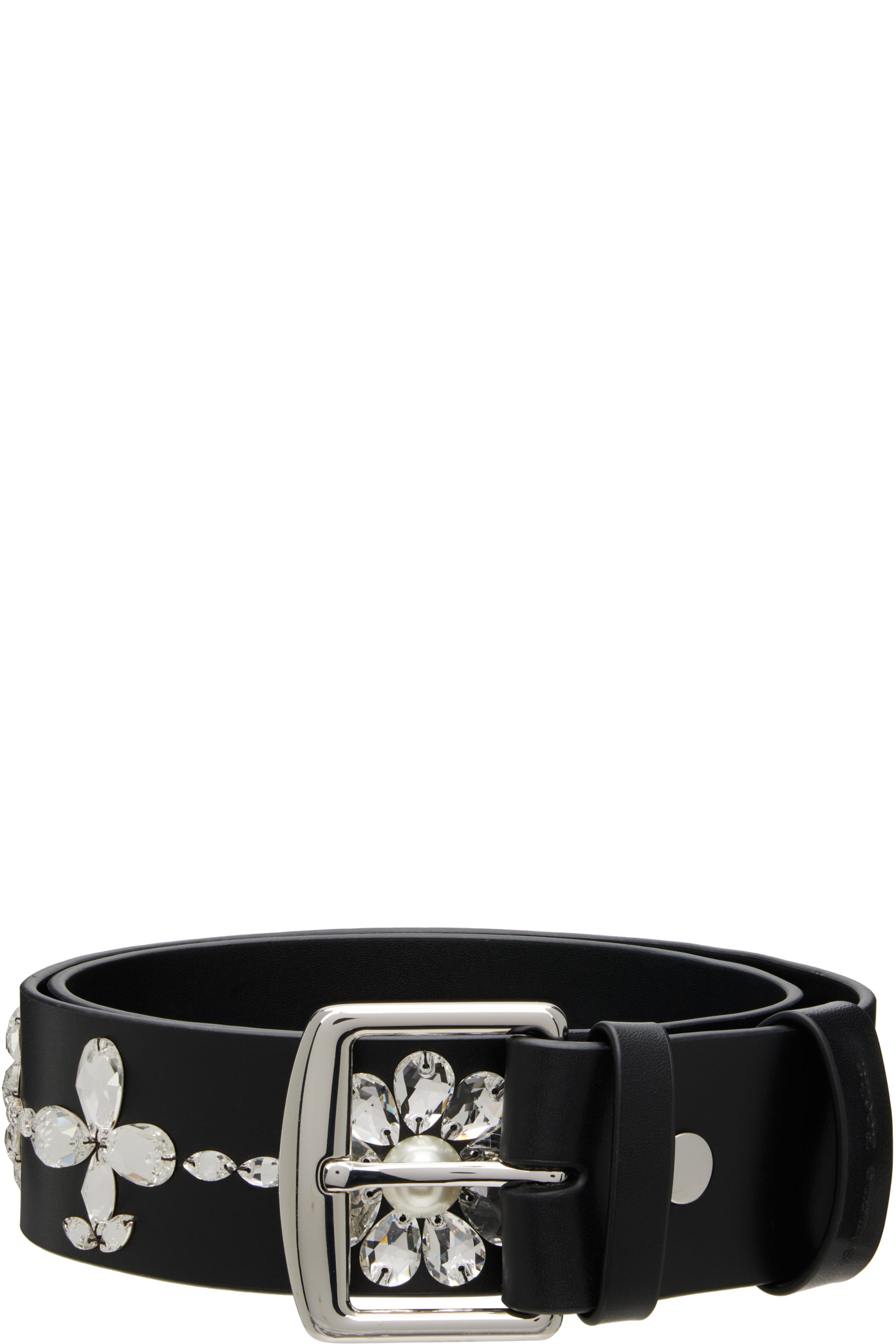 Simone Rocha - Ceinture noire en cuir à ornements