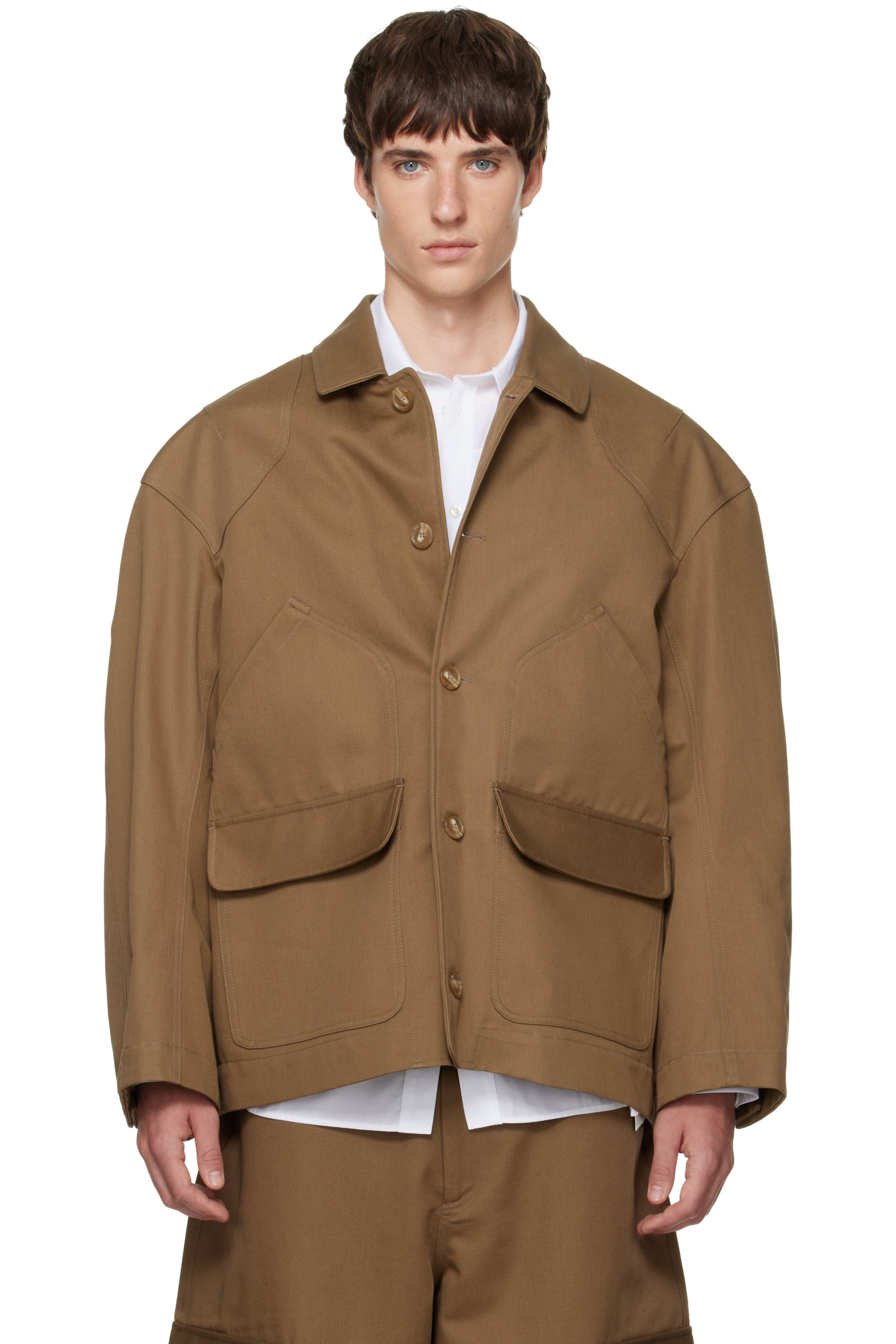 Simone Rocha - Brown Daisy Workwear Field Jacket