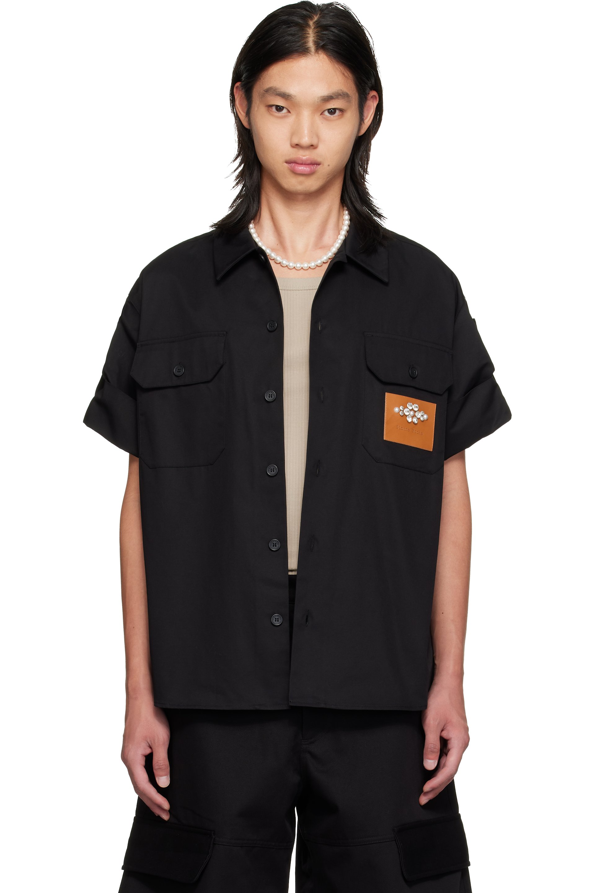 Simone Rocha - Black Military Shirt