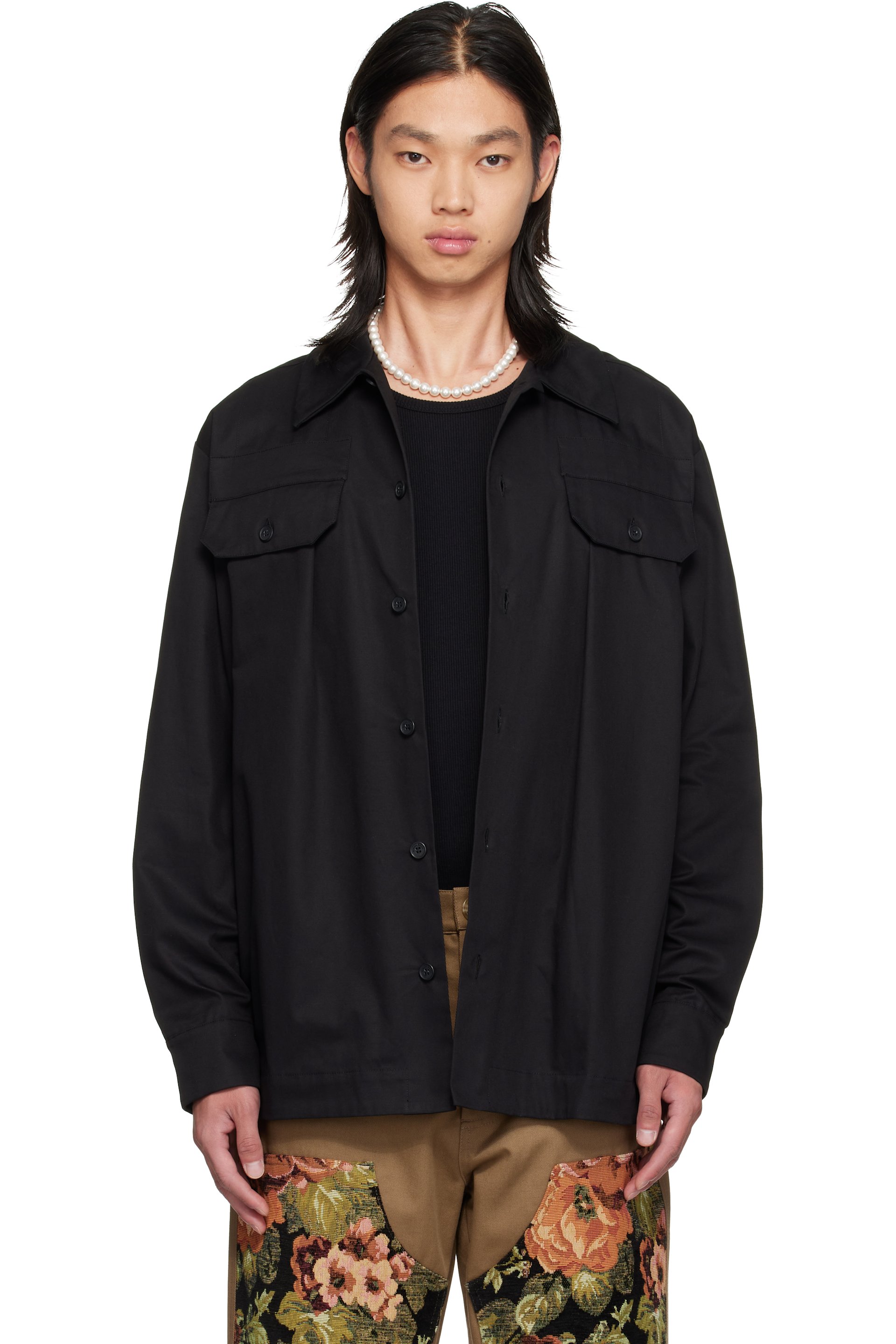 Simone Rocha - Black Military Overshirt
