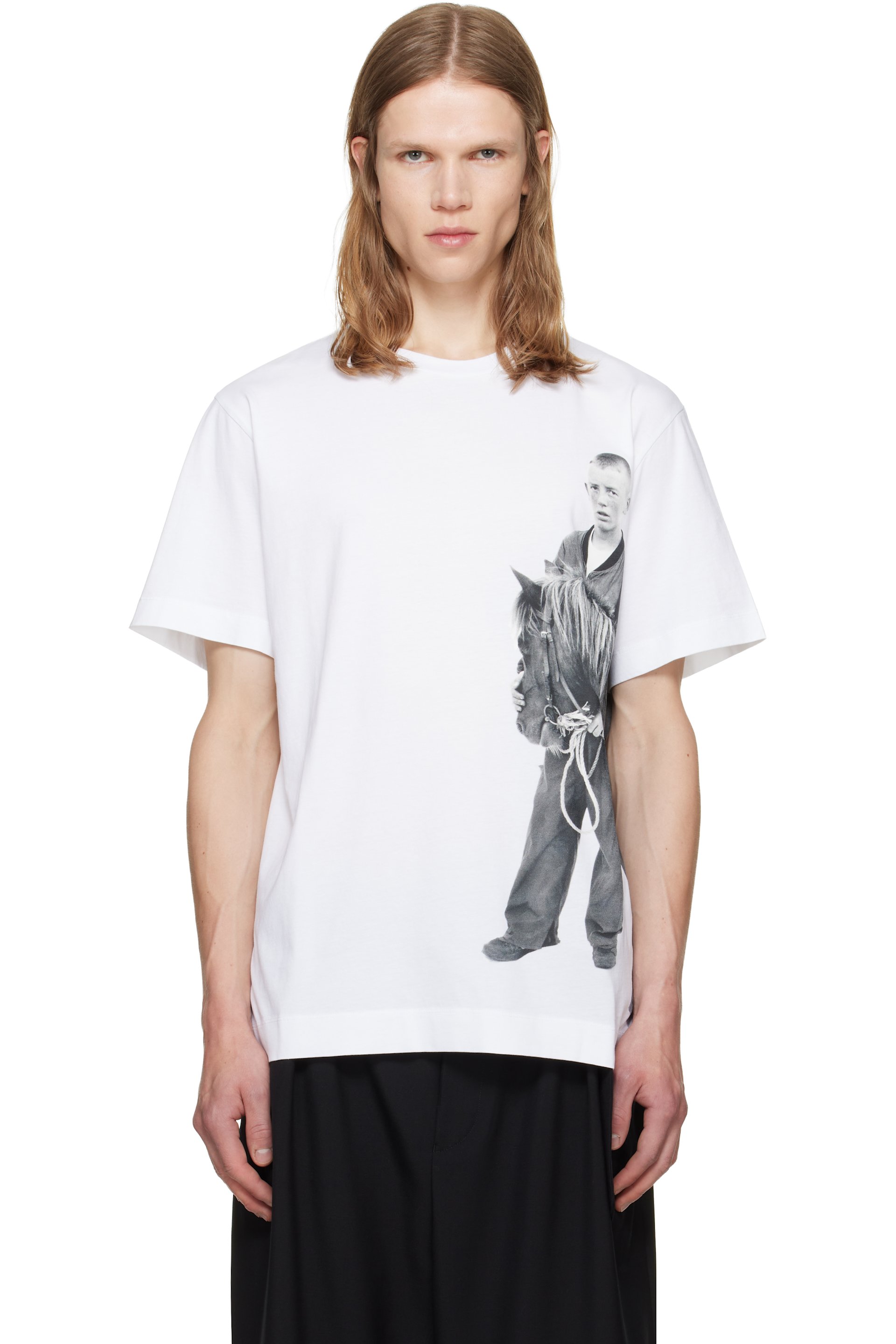 Simone Rocha - White 'Pony Kid' Print T-shirt