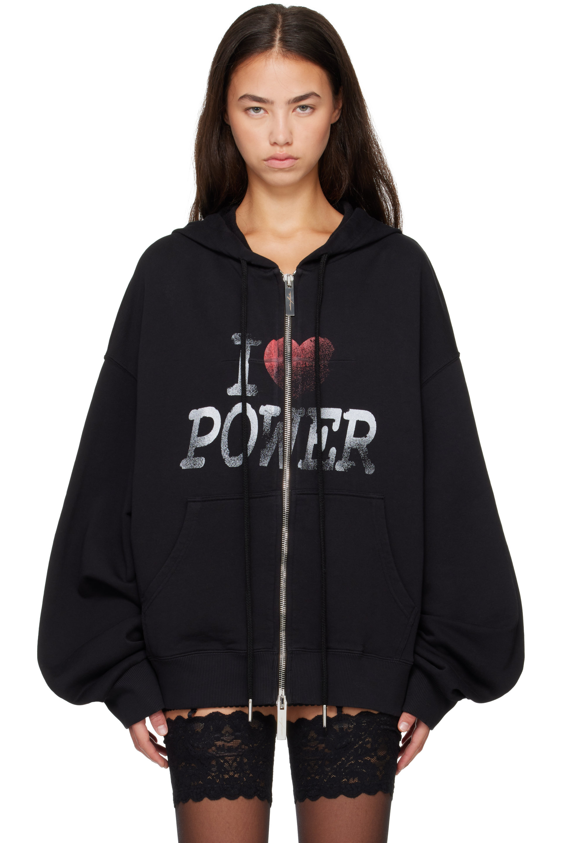 MATIÈRES FÉCALES - Black 'Power' Hoodie