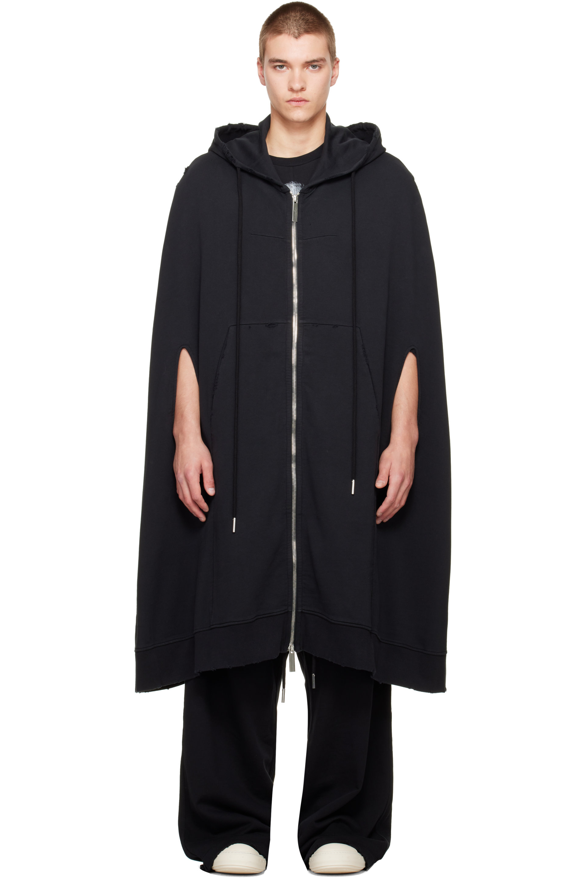 MATIÈRES FÉCALES - Black 'Cult' Zip Cape