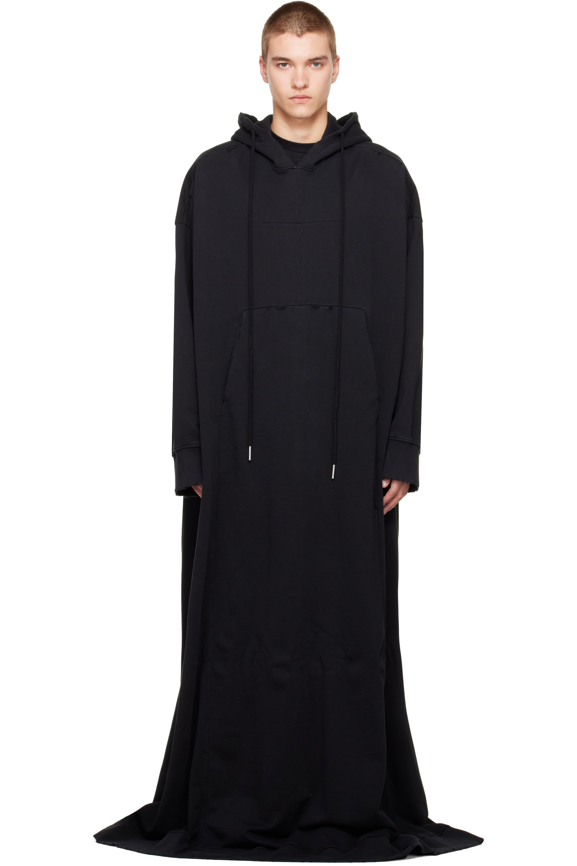 MATIÈRES FÉCALES - Black 'Cult' Cape Coat