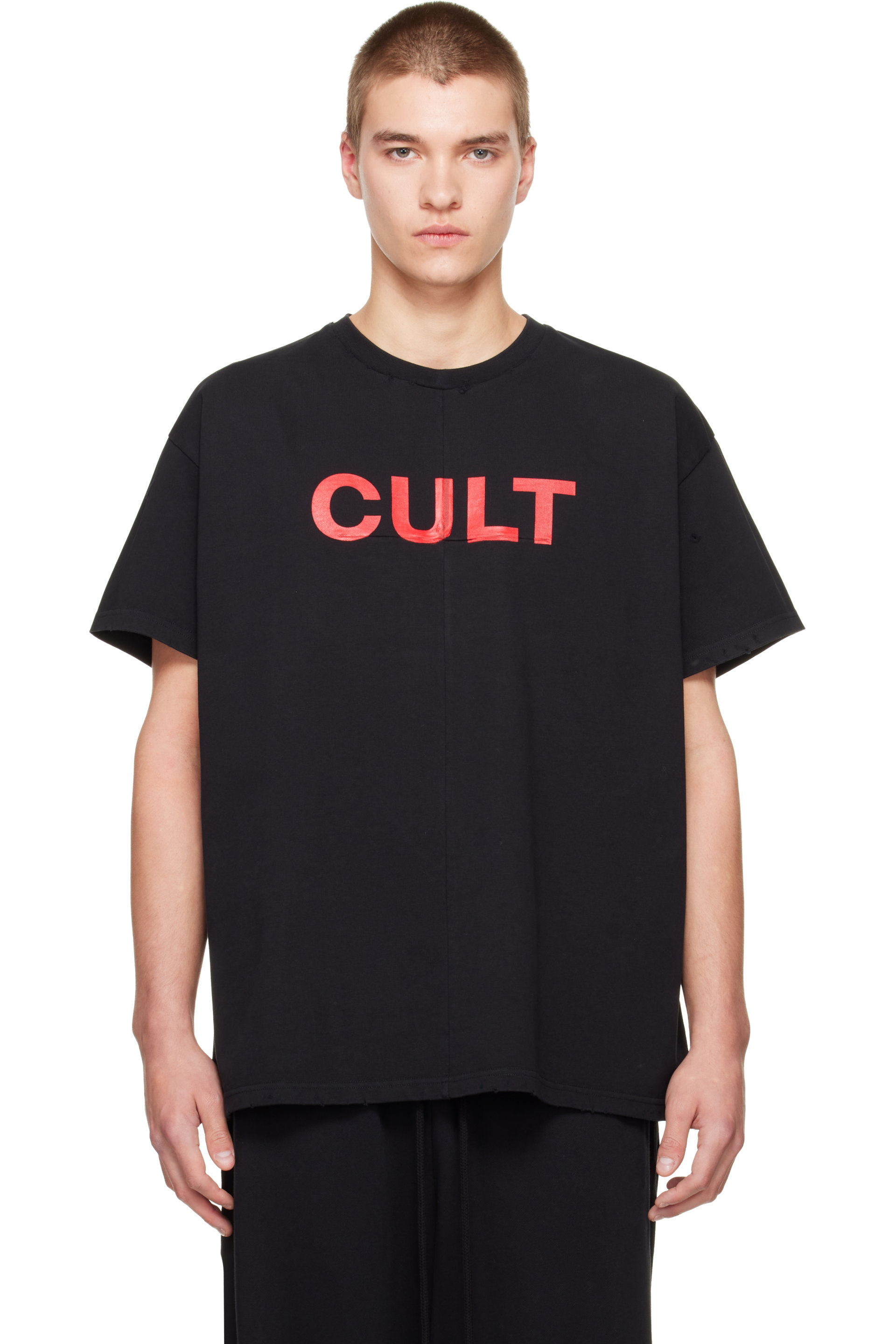 MATIÈRES FÉCALES - Black 'Cult' T-shirt