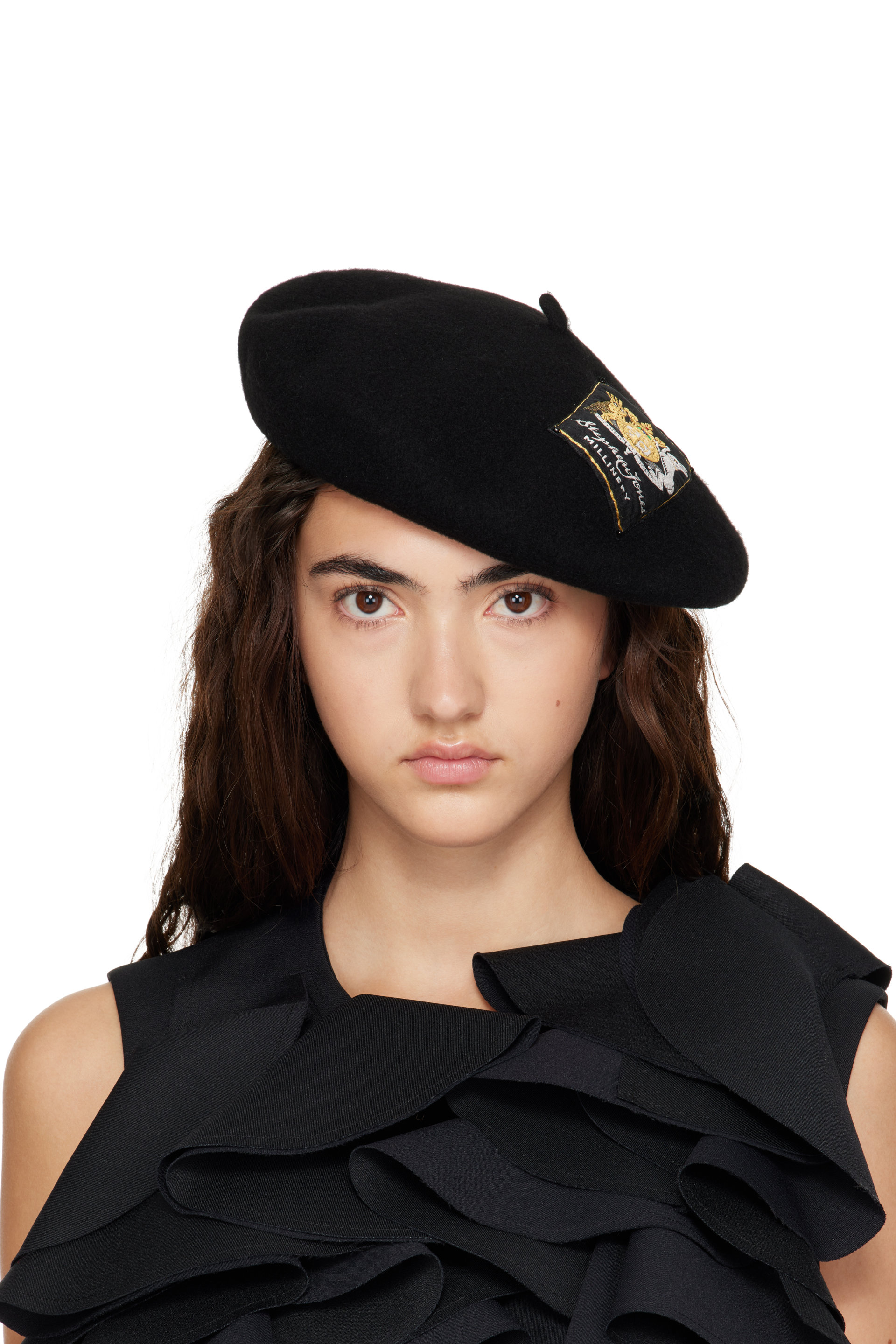 Stephen Jones - Black Bristol Beret
