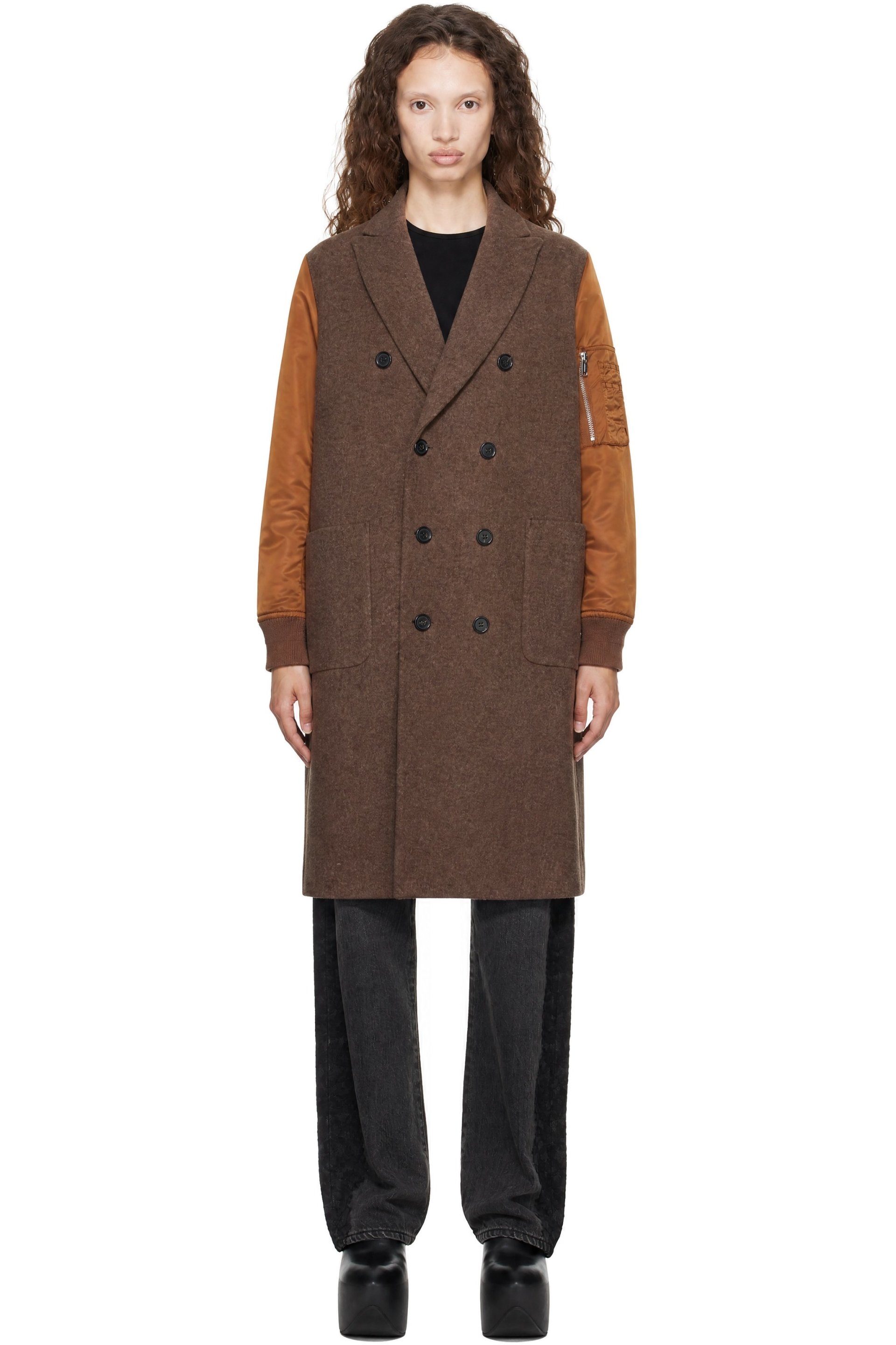 UNDERCOVER - Brown UP2F1304 Bomber Sleeve Coat