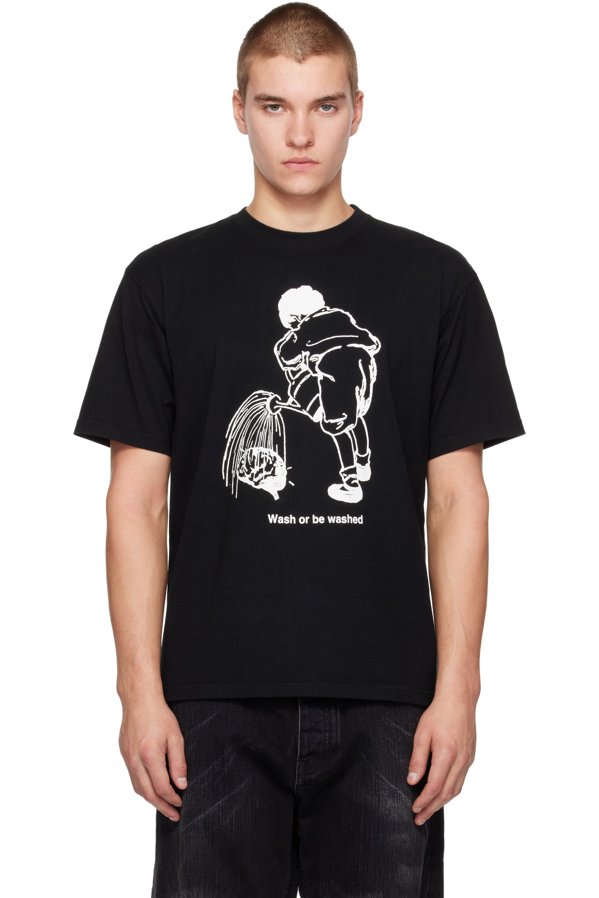 UNDERCOVER - Black 'Wash Or Be Washed' T-Shirt
