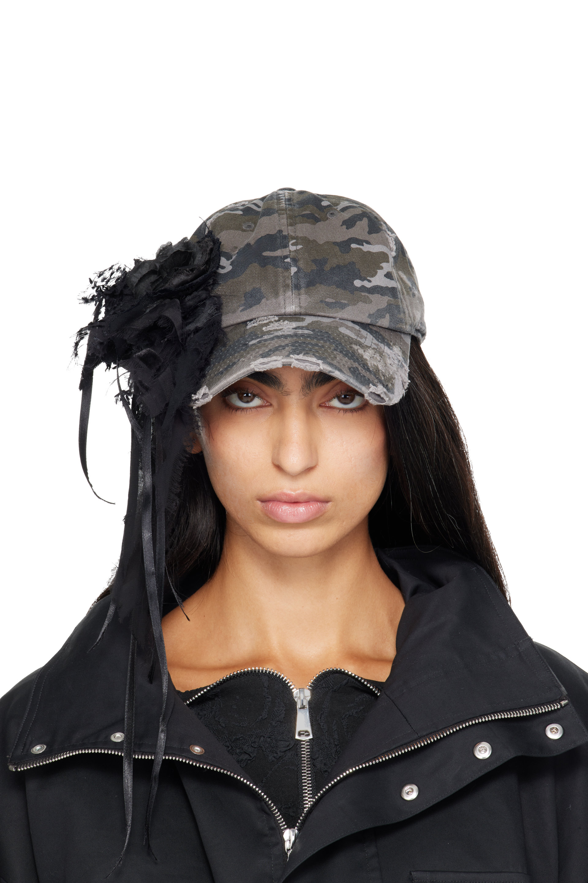 Petra Fagerstrom - Khaki Flower Cap