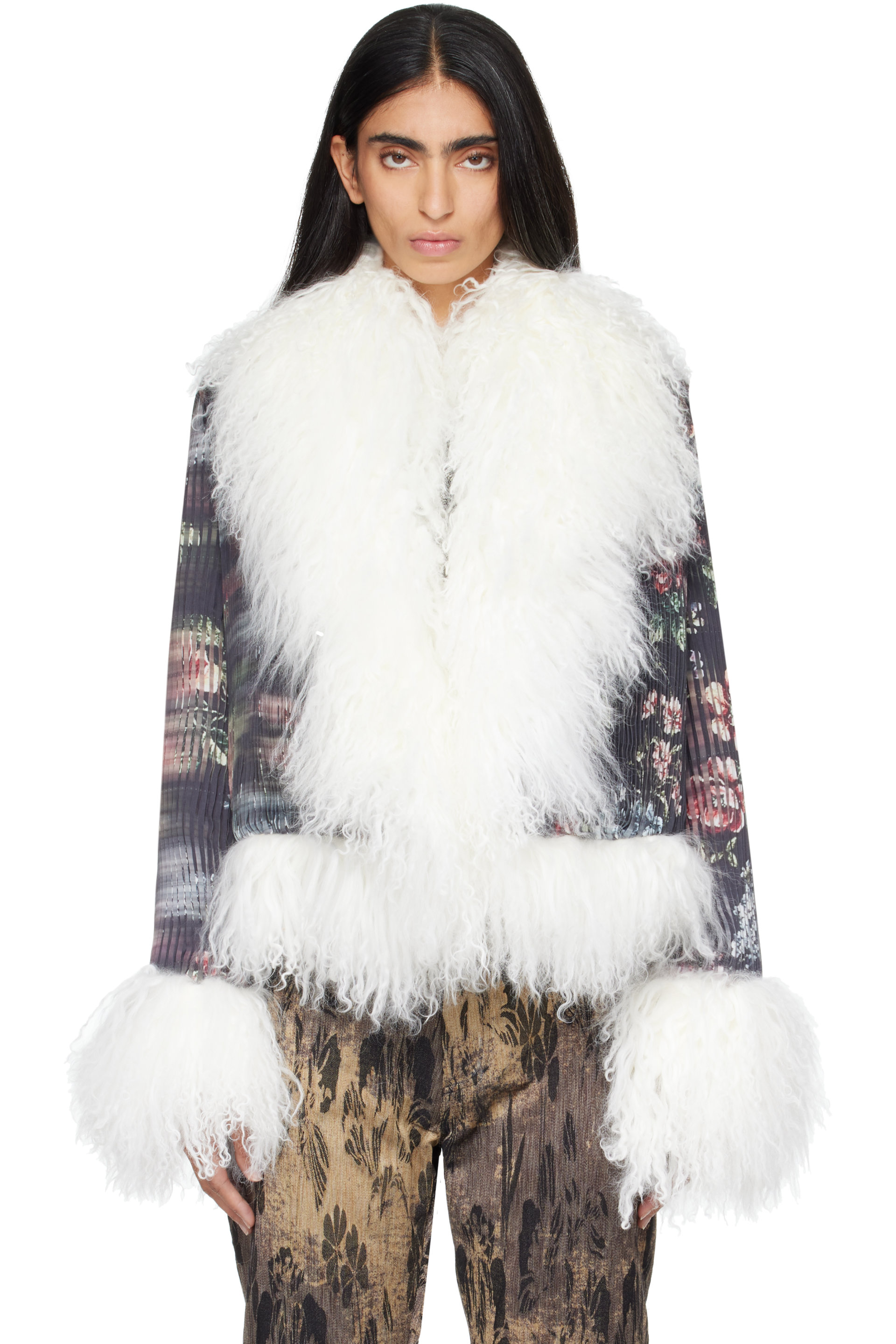 Petra Fagerstrom - Multicolor Pleated Floral Jacket