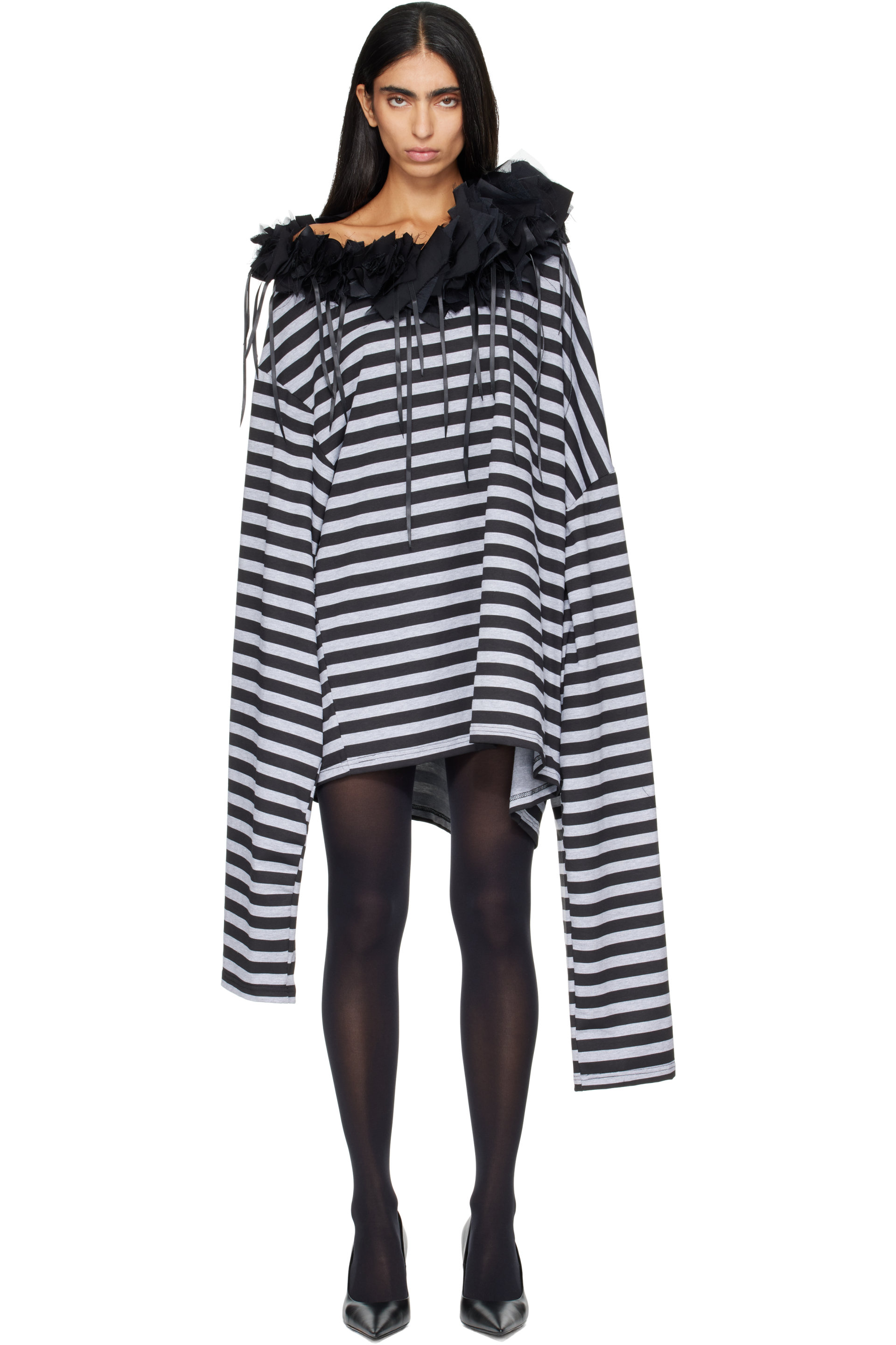 Petra Fagerstrom - SSENSE Exclusive Black & Gray Off Shoulder Top
