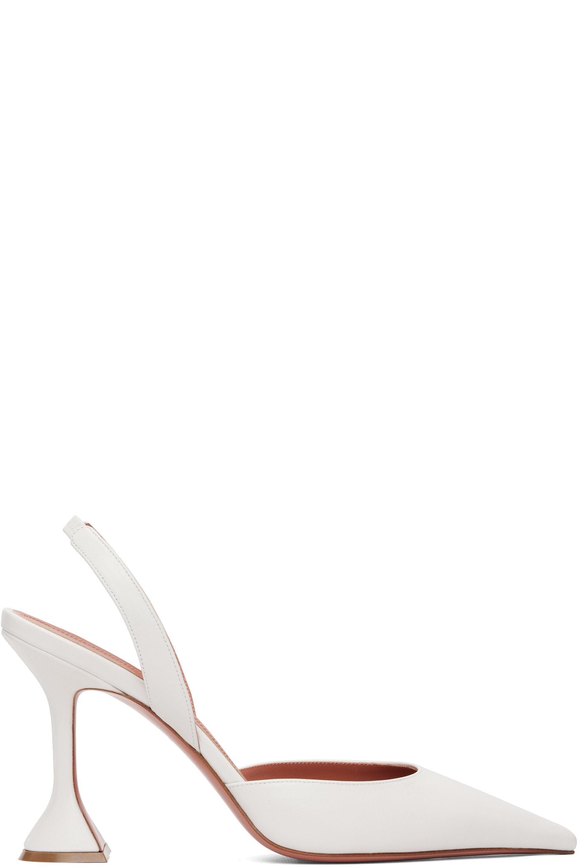 Amina Muaddi - White Holli Sling 95 Heels