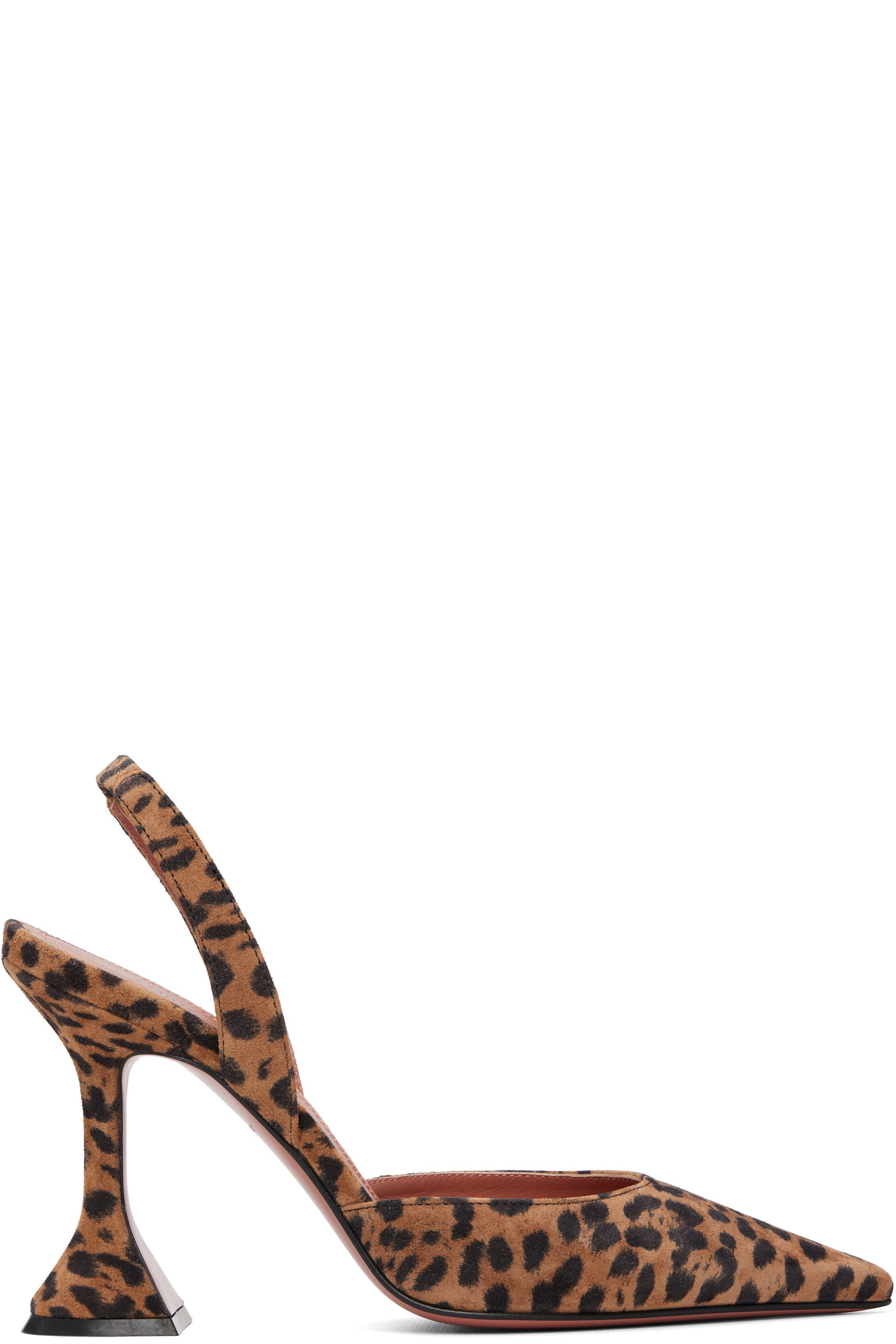 Amina Muaddi - Brown & Black Holli 95 Sling Heels