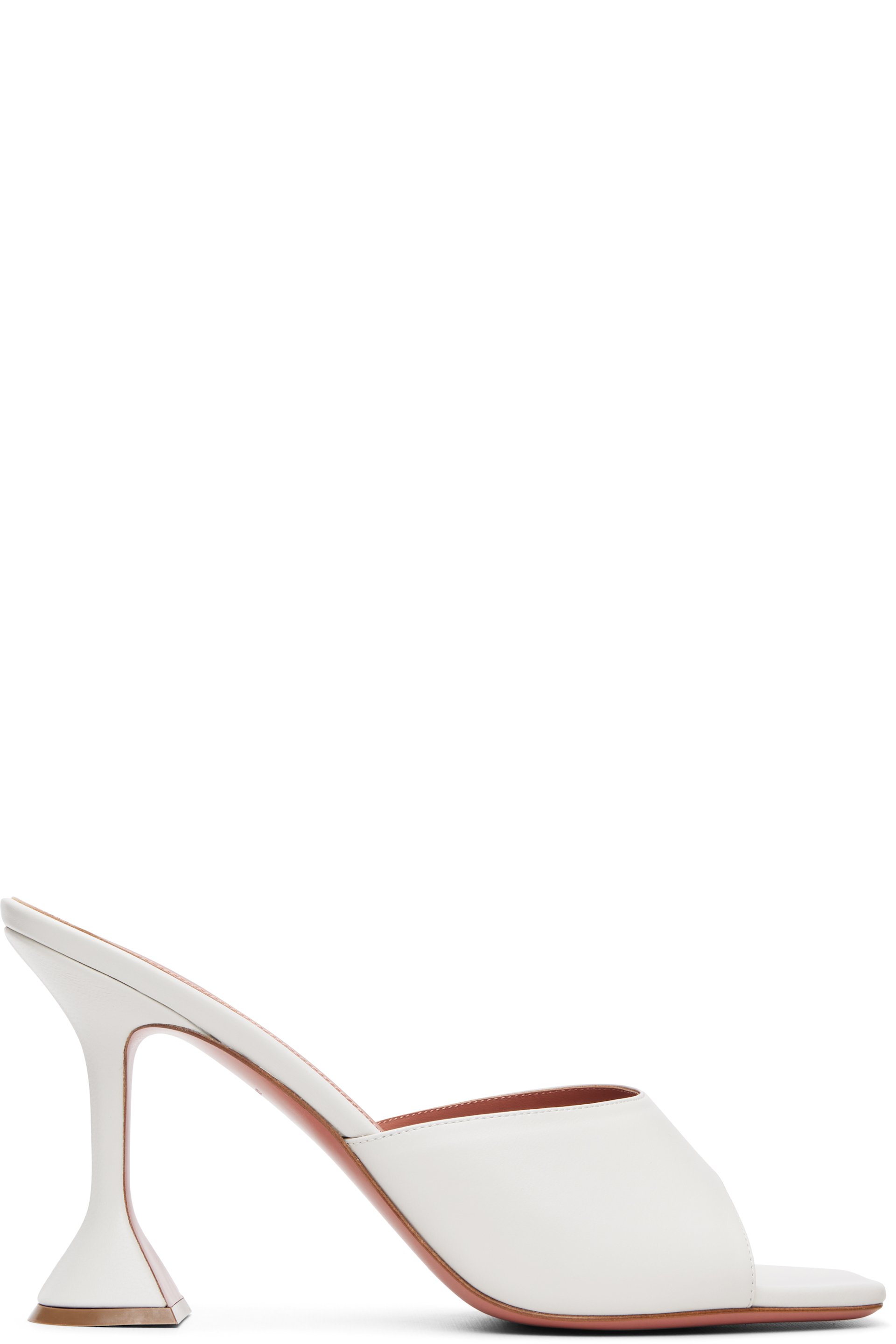 Amina Muaddi - White Lupita Slipper 95 Heeled Sandals