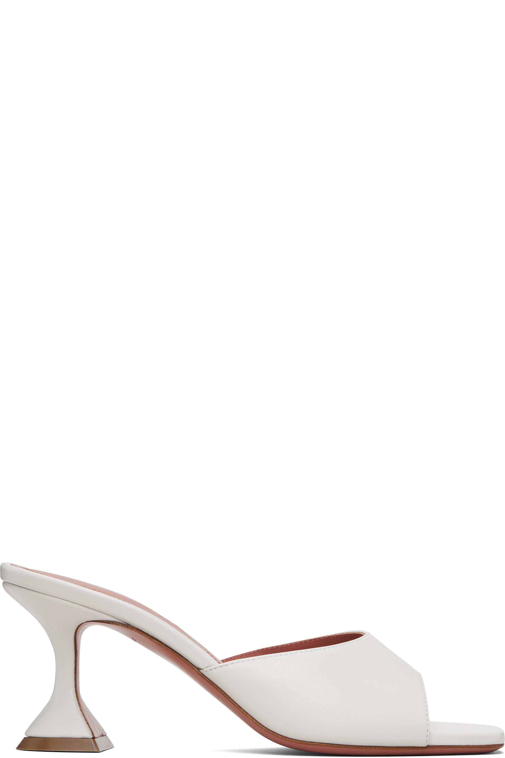 Amina Muaddi - White Lupita Slipper 70 Heeled Sandals