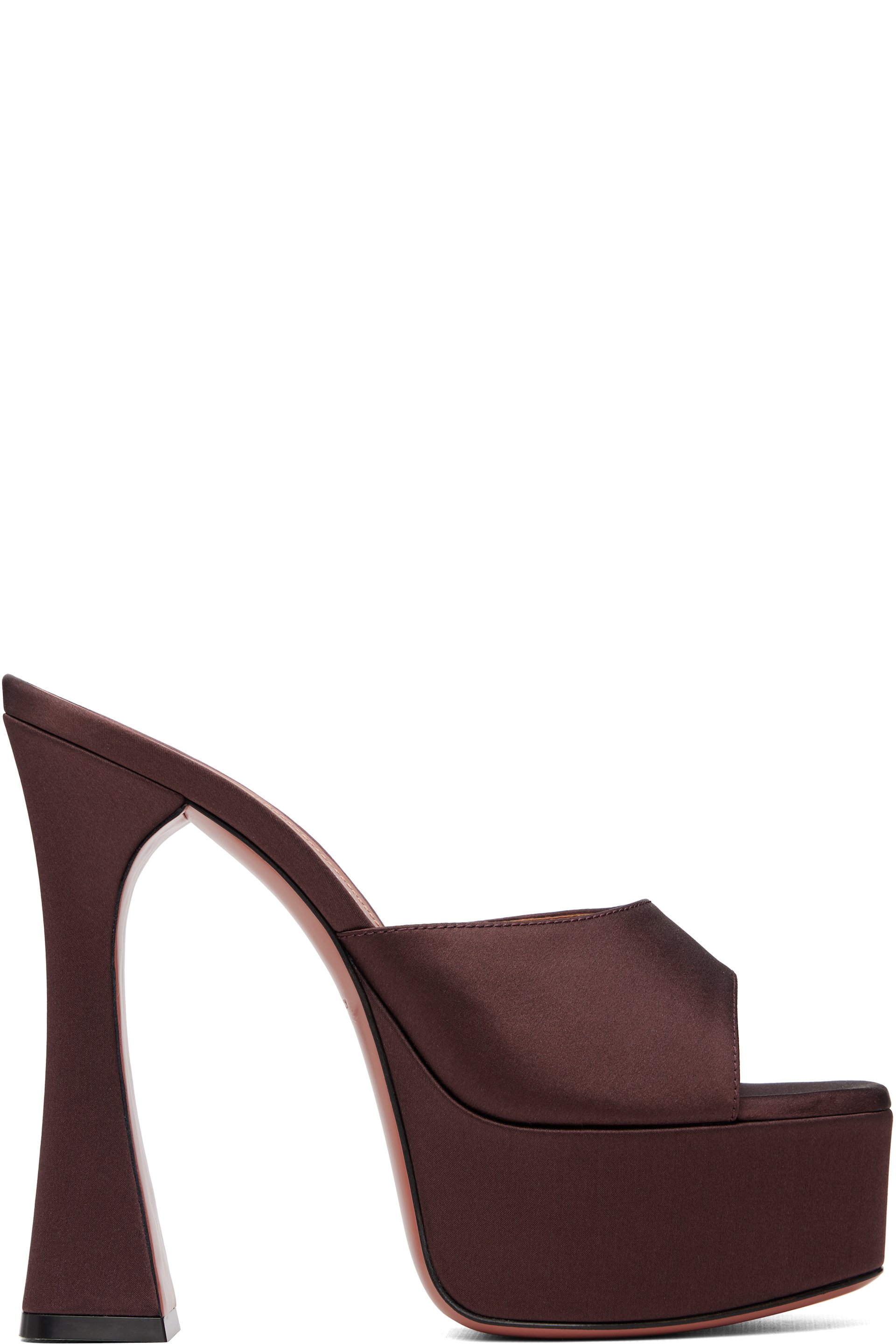 Amina Muaddi - Brown Dalida Slipper 140 Heeled Sandals