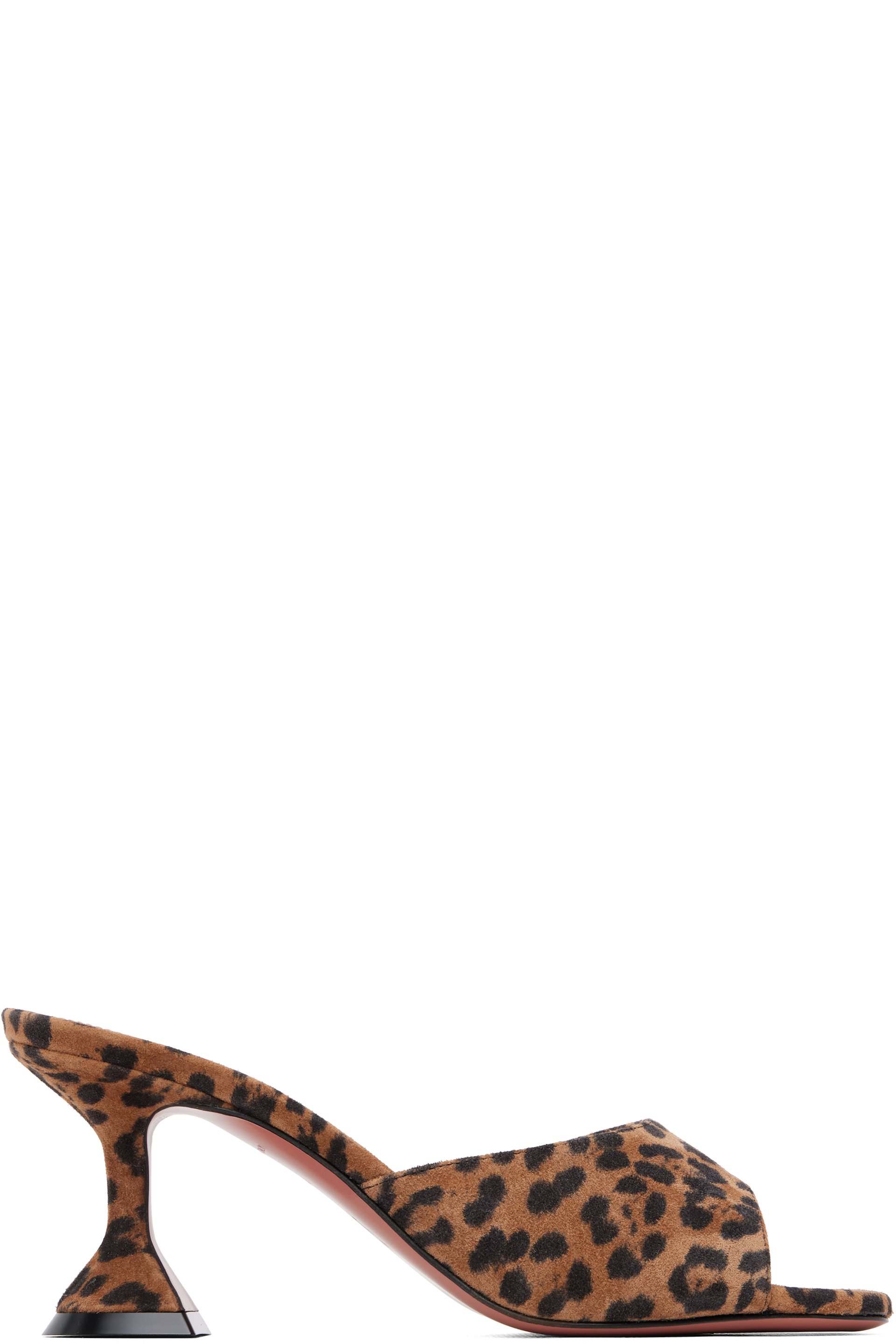 Amina Muaddi - Brown Lupita Slipper 70 Heeled Sandals