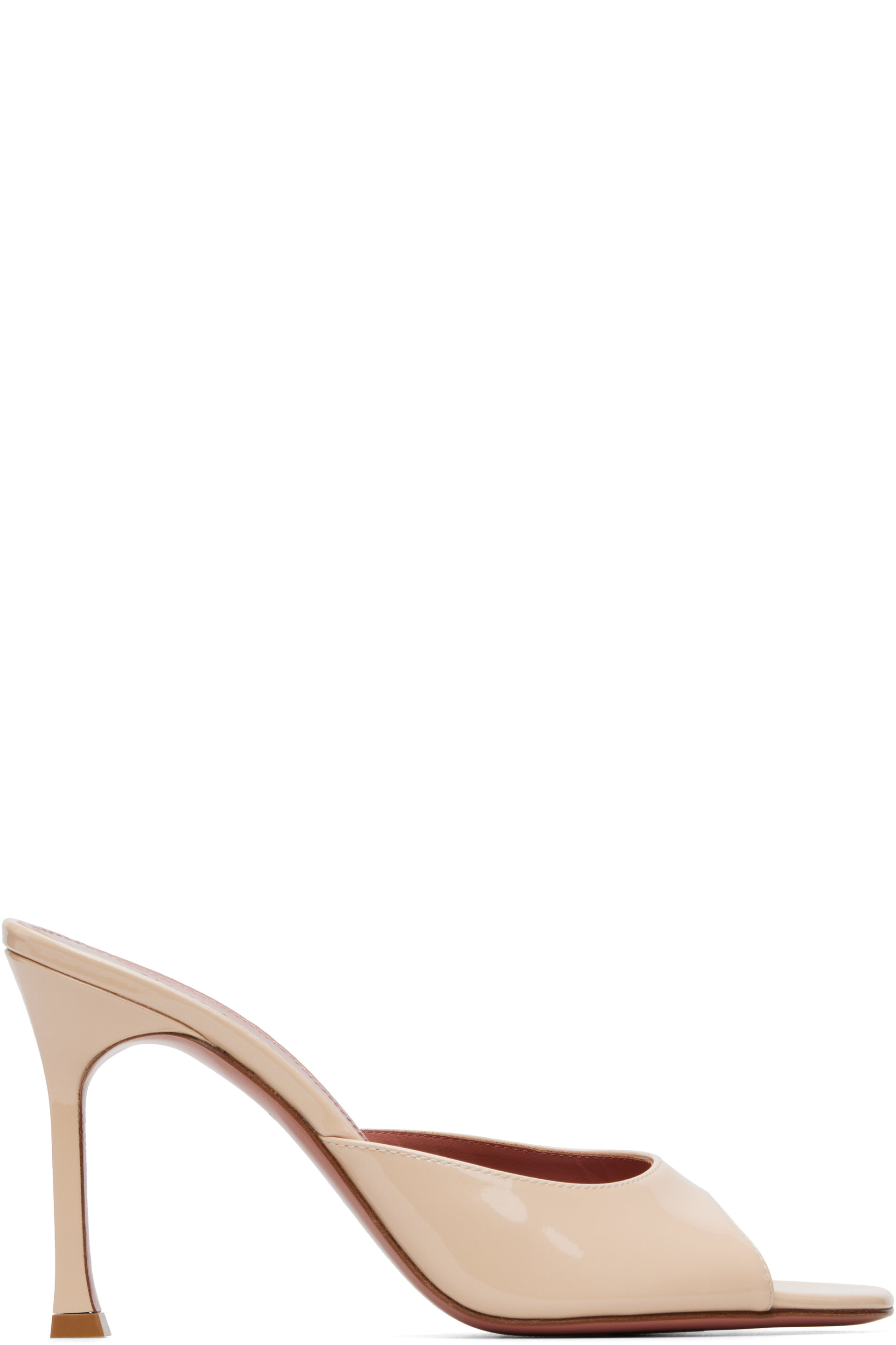 Amina Muaddi - Beige Alexa Slipper 95 Heeled Sandals