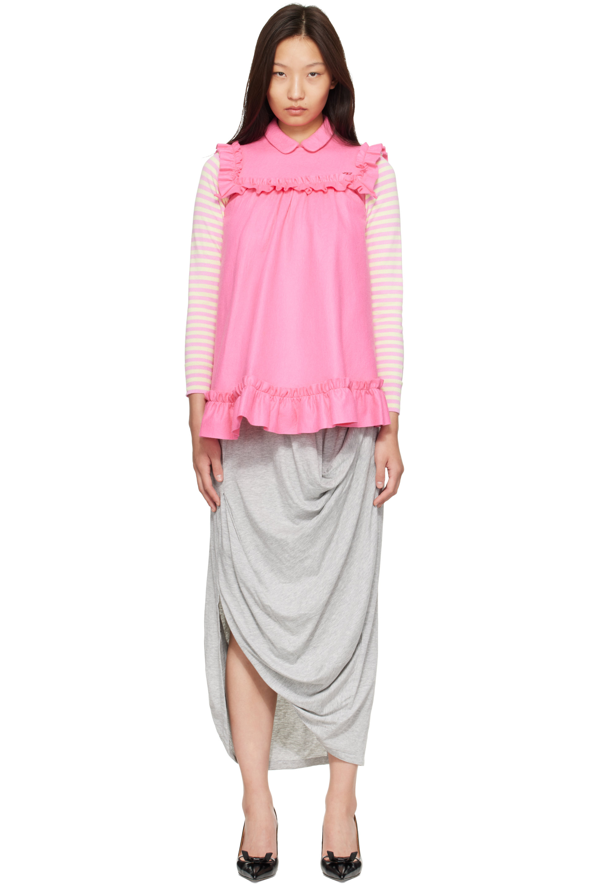 Ans Dotsloevner - Pink Frilled 'Childhood' Minidress