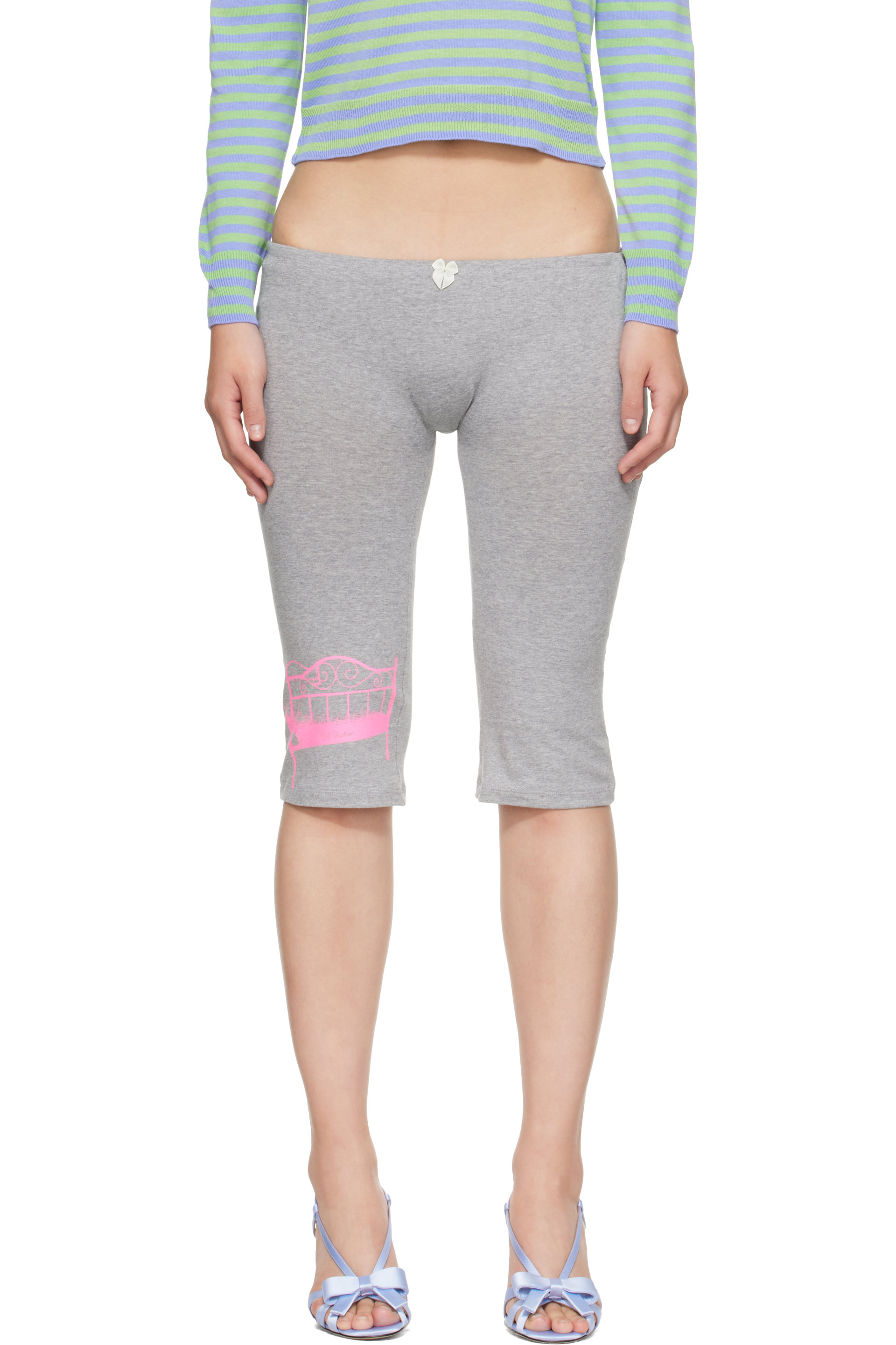 Ans Dotsloevner - Gray High 'Childhood' Leggings
