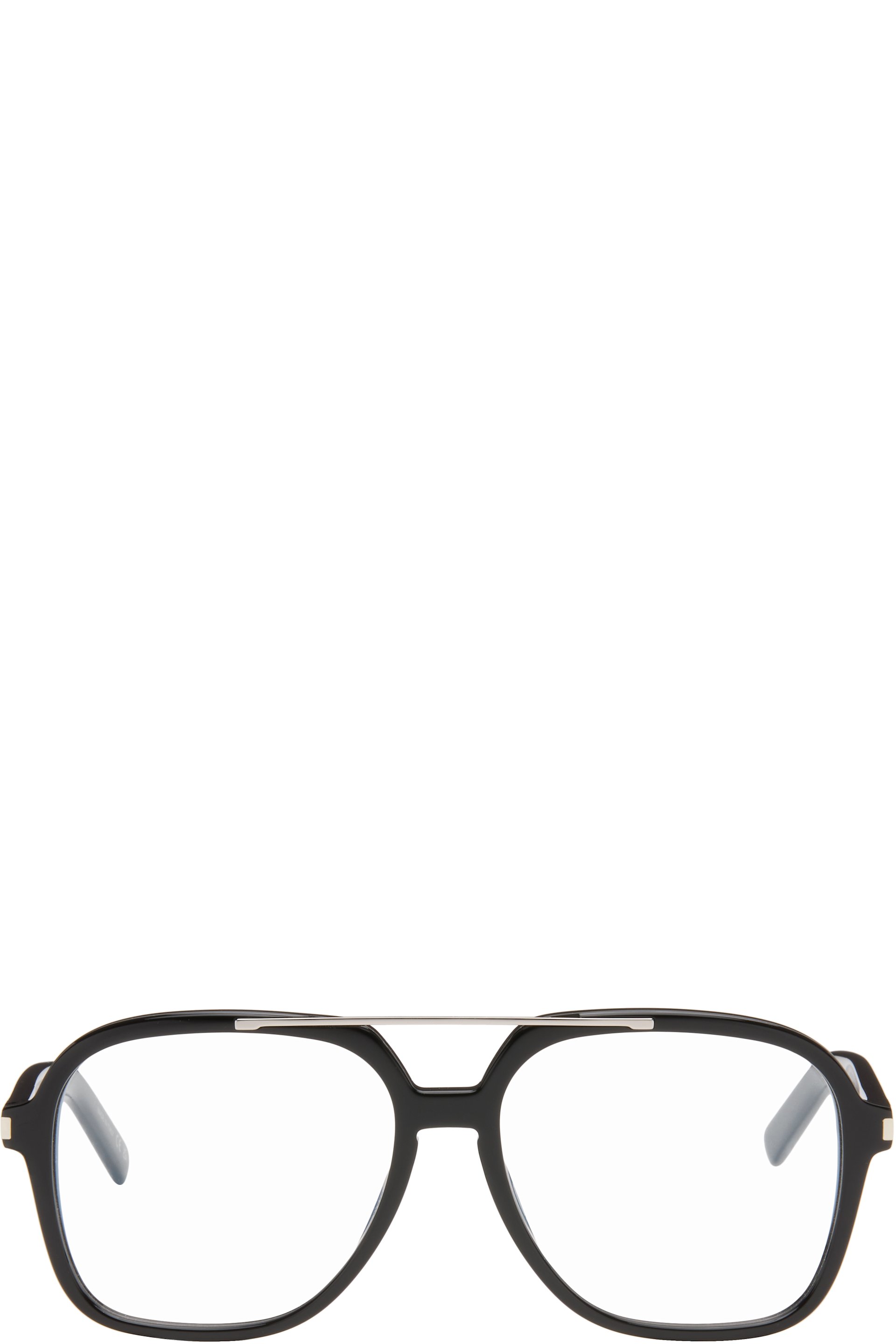 Saint Laurent - Black SL 545 Corner Angle Optical Frame Glasses