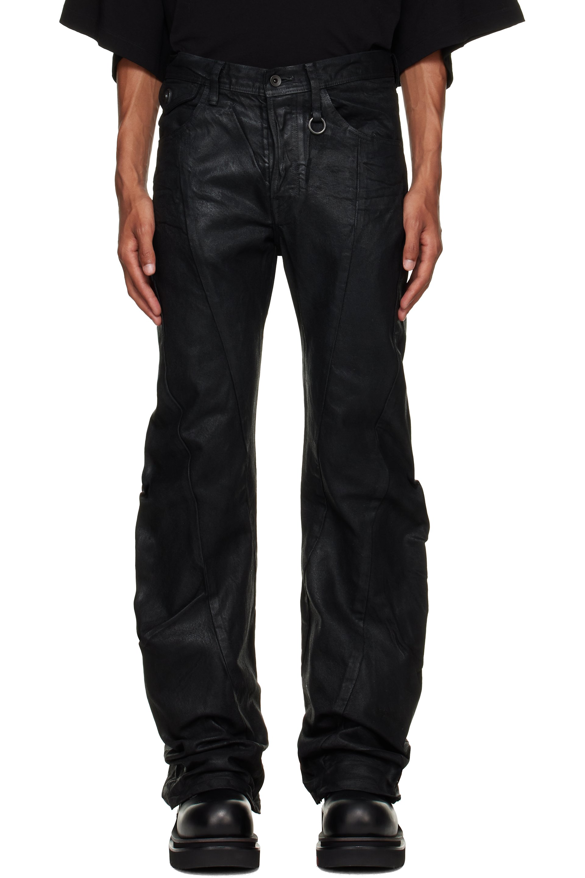 Julius - Black Bending Flare Jeans