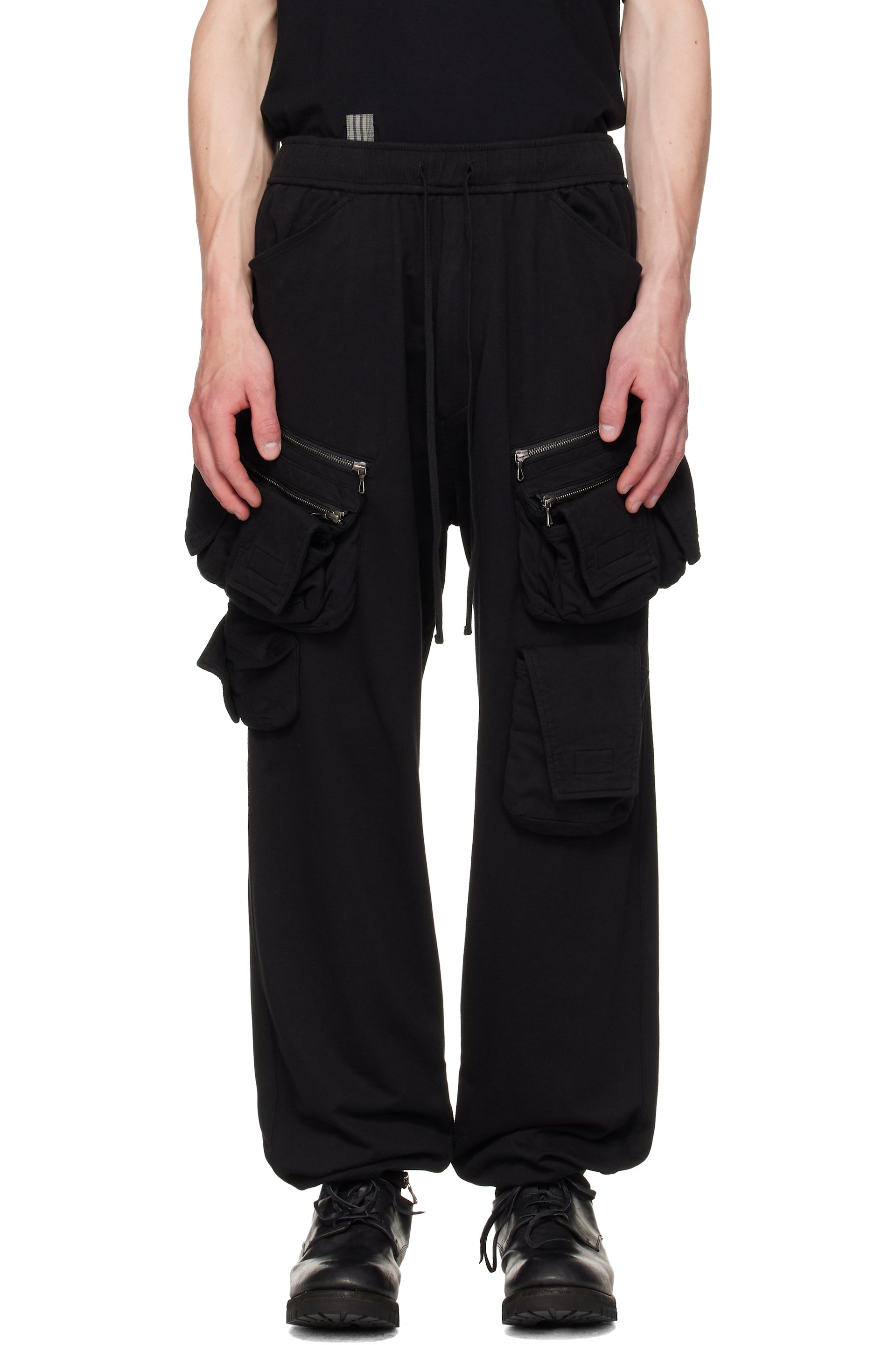 Julius - Black Tactical Jogger Cargo Pants