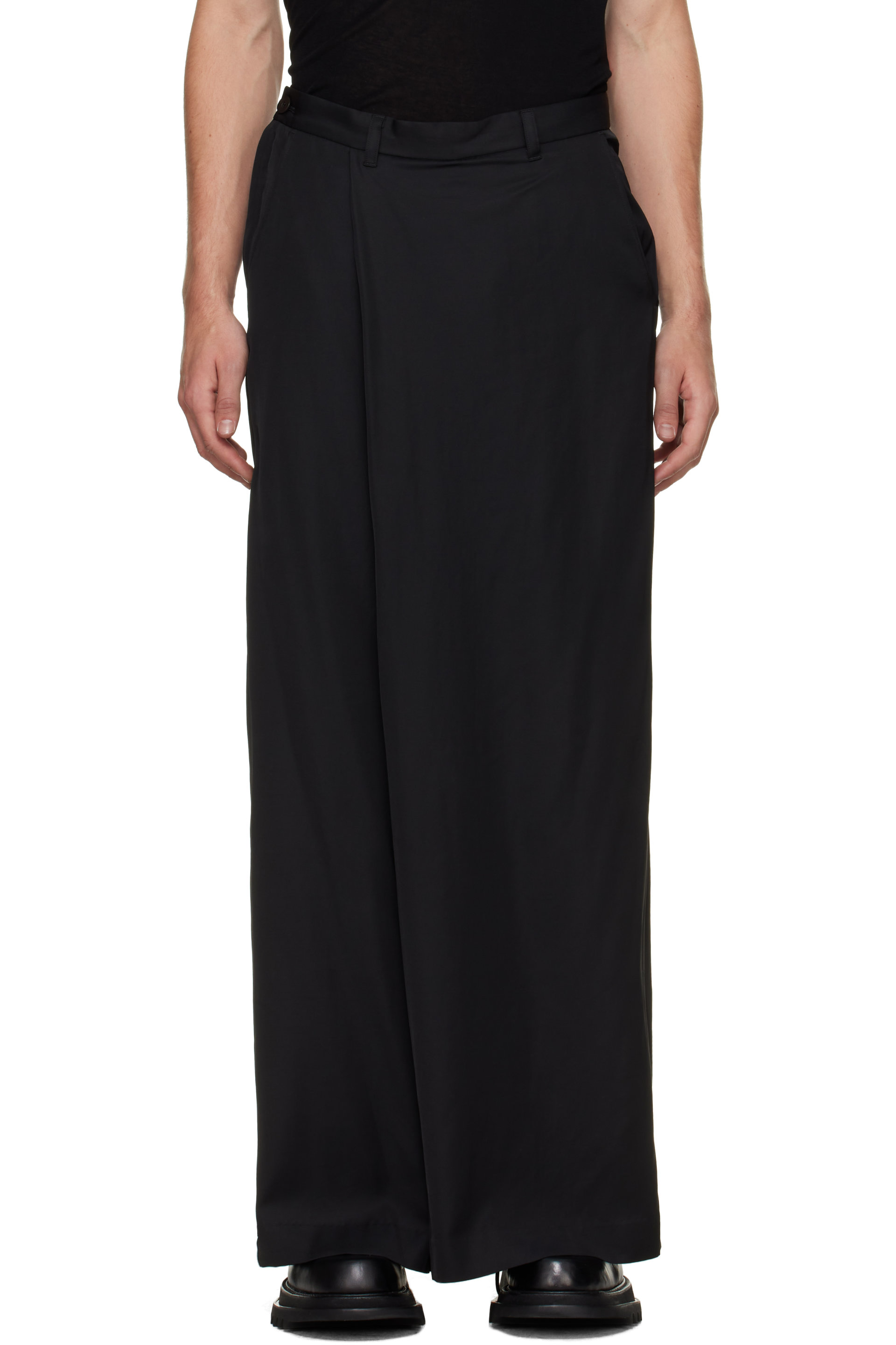 Julius - Black Over Wrapping Trousers