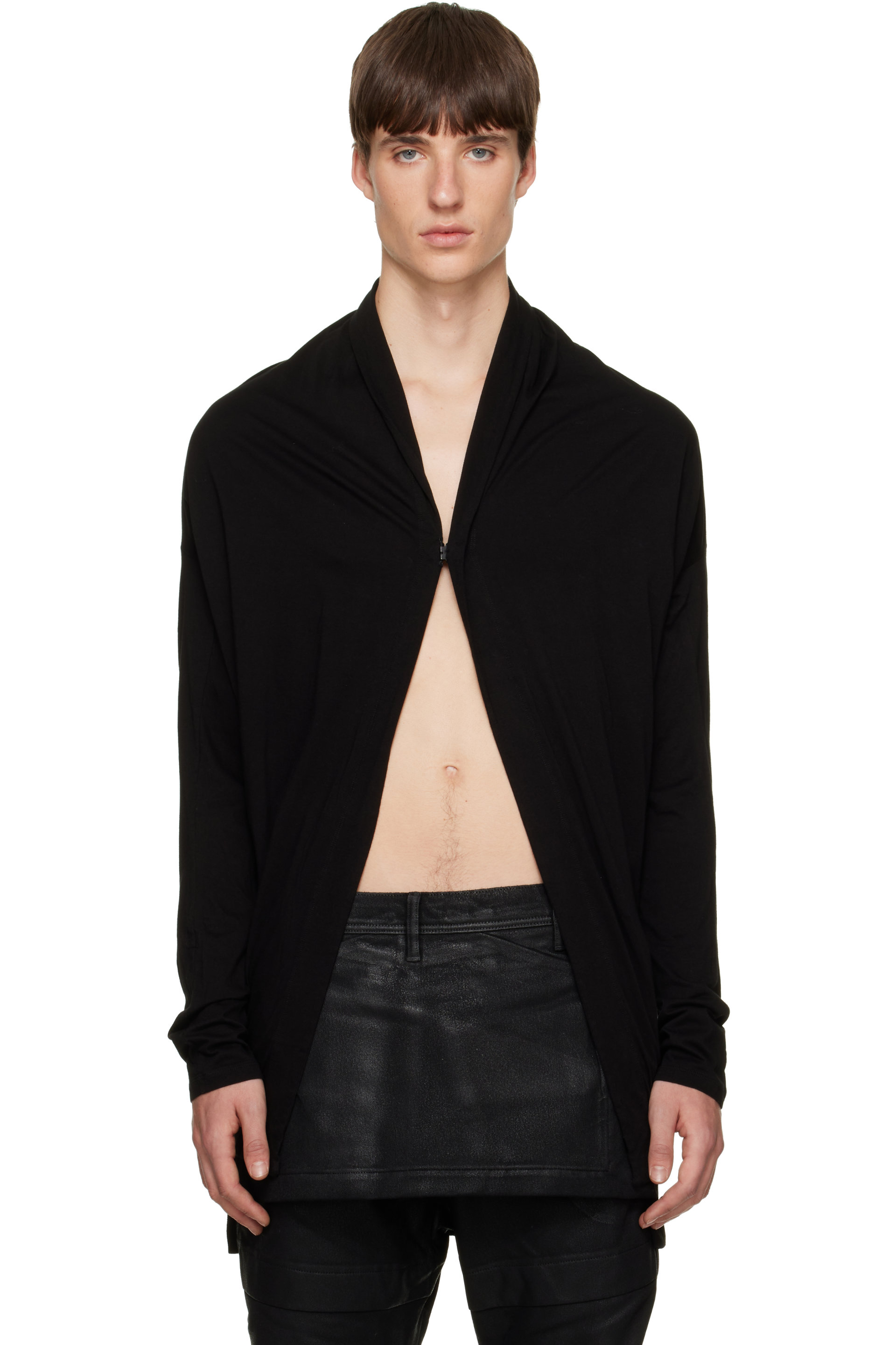Julius - Black Drape Cardigan