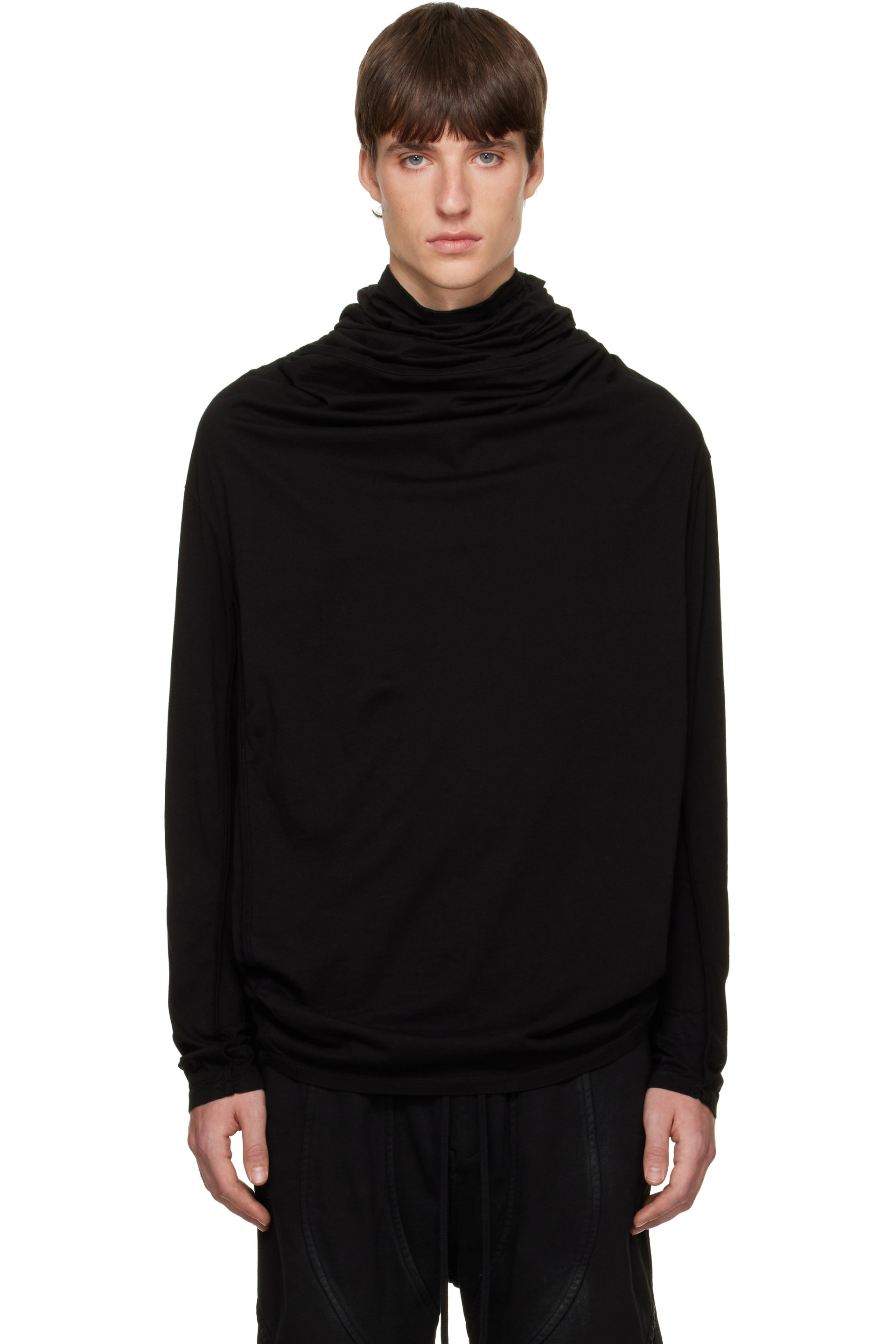 Julius - Black Cowl Neck T-shirt