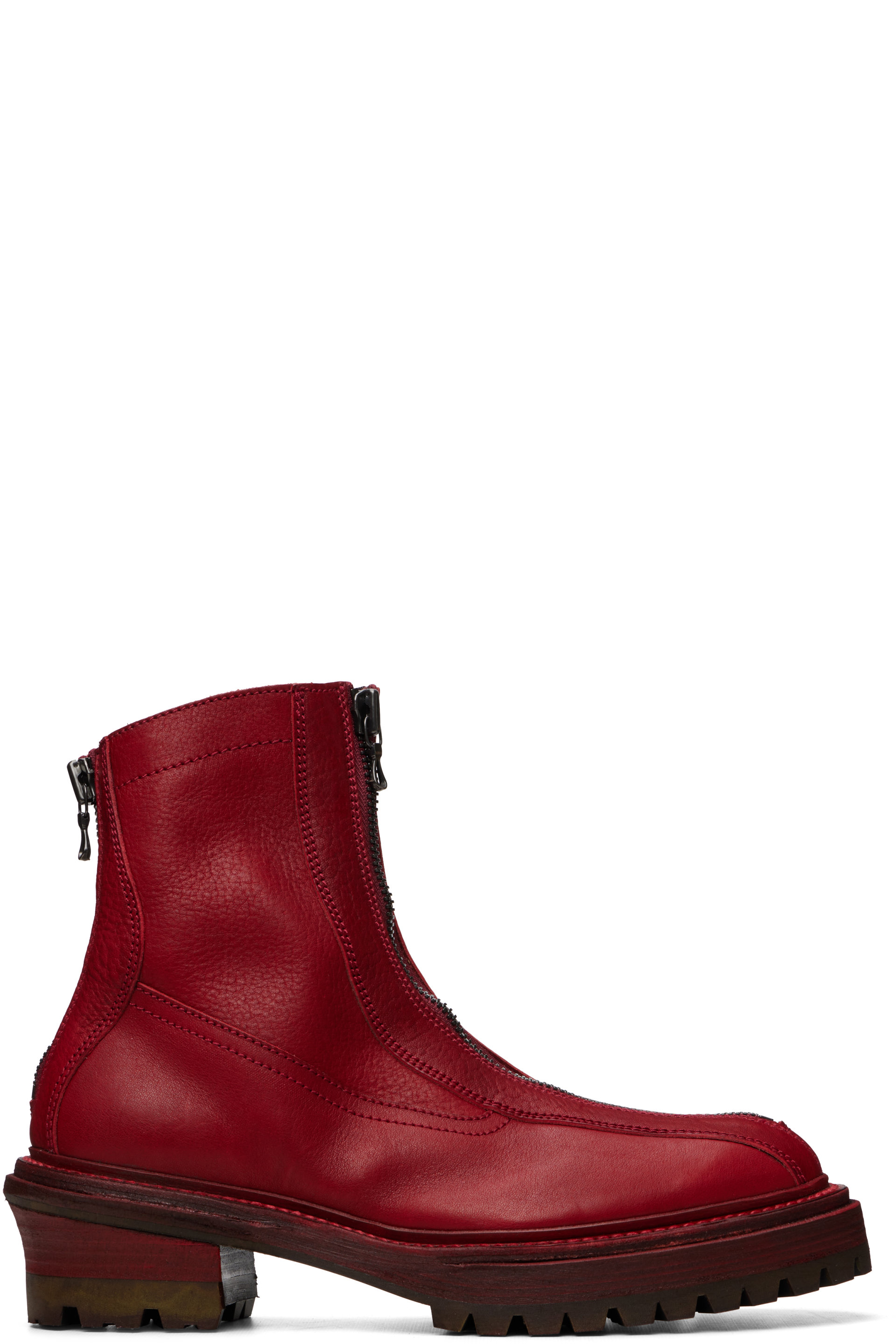 Julius - Red Front Zip Boots