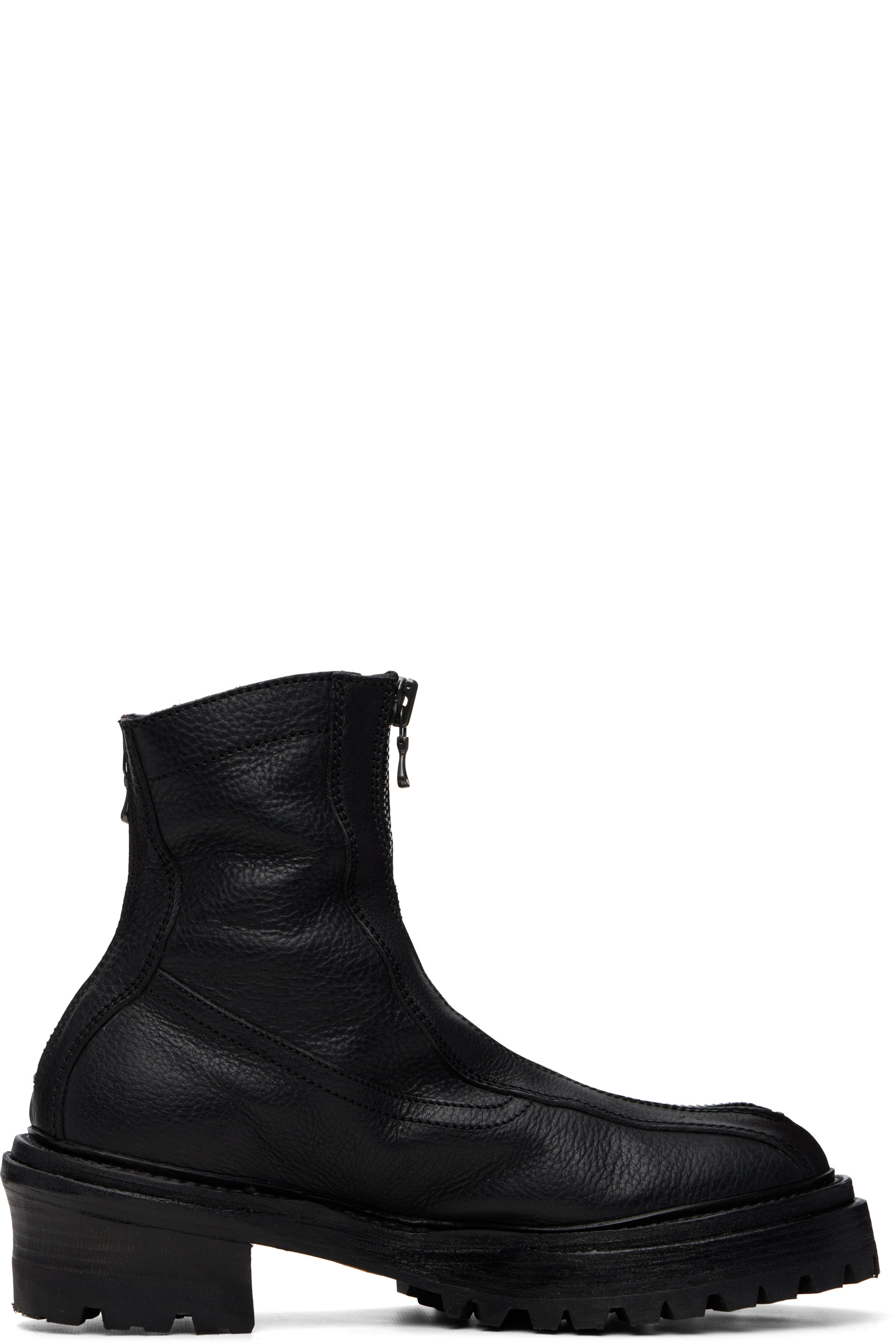 Julius - Black Front Zip Boots