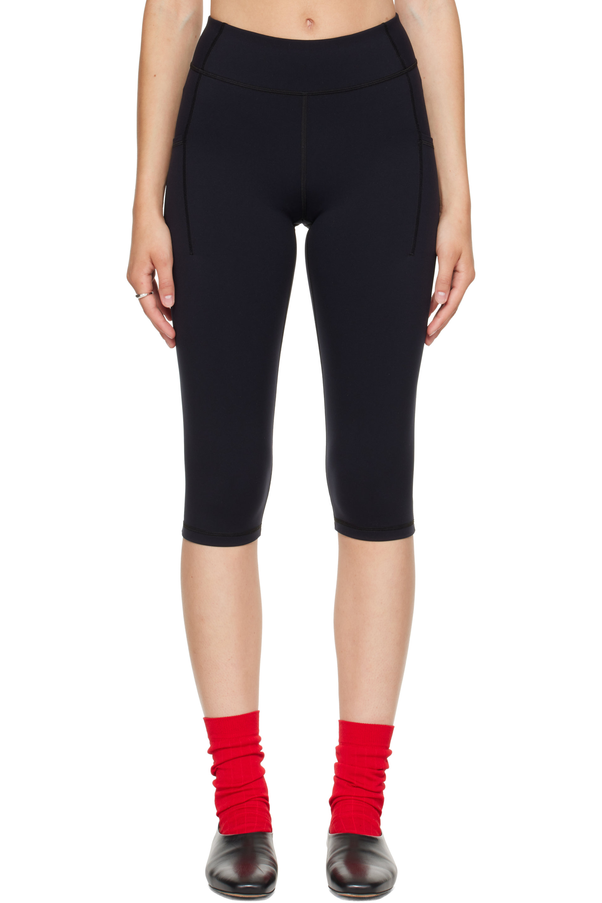 Literary Sport - Legging de course de style capri Lena noir