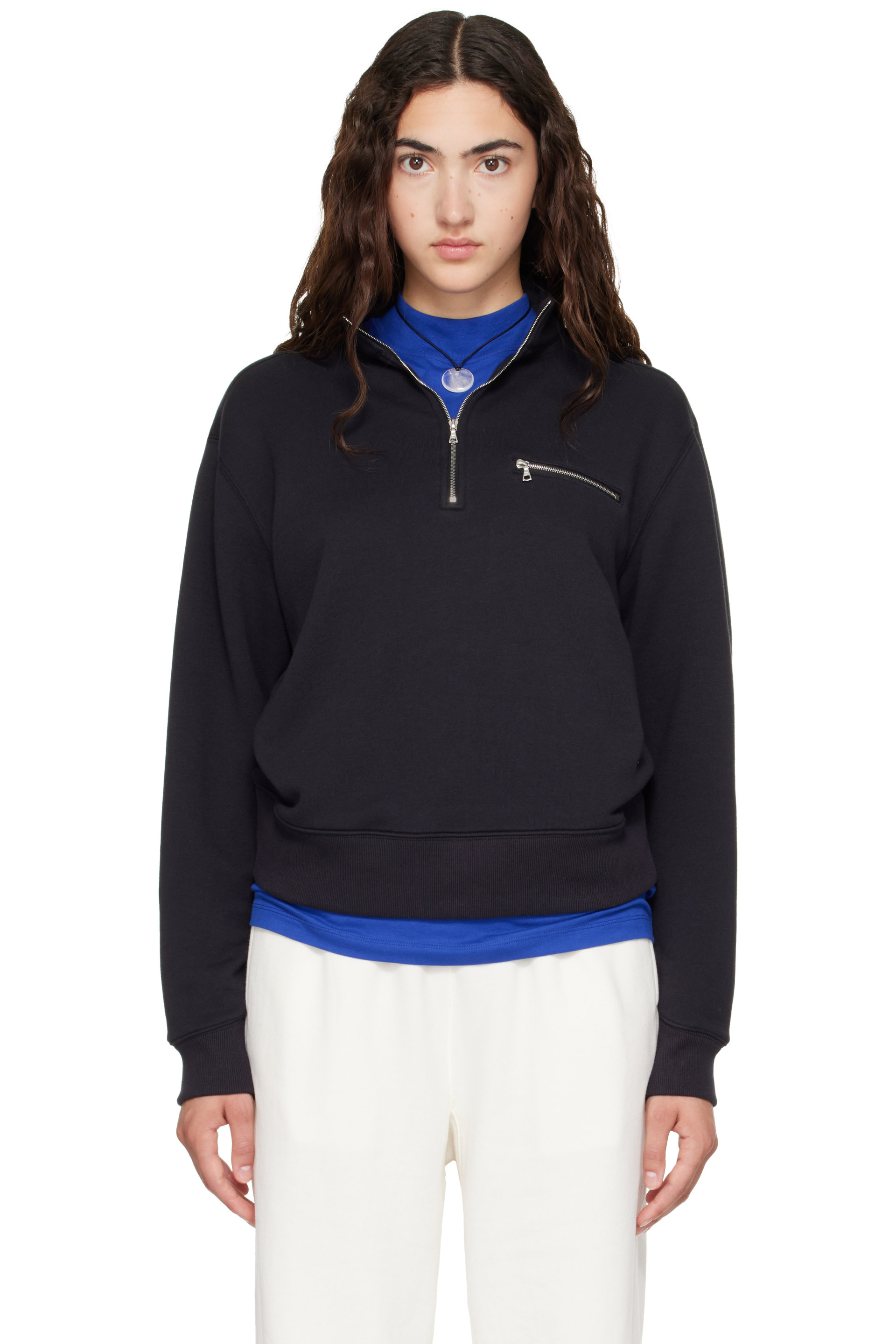 Literary Sport - Black Jane Quarter Zip Sweatshirt